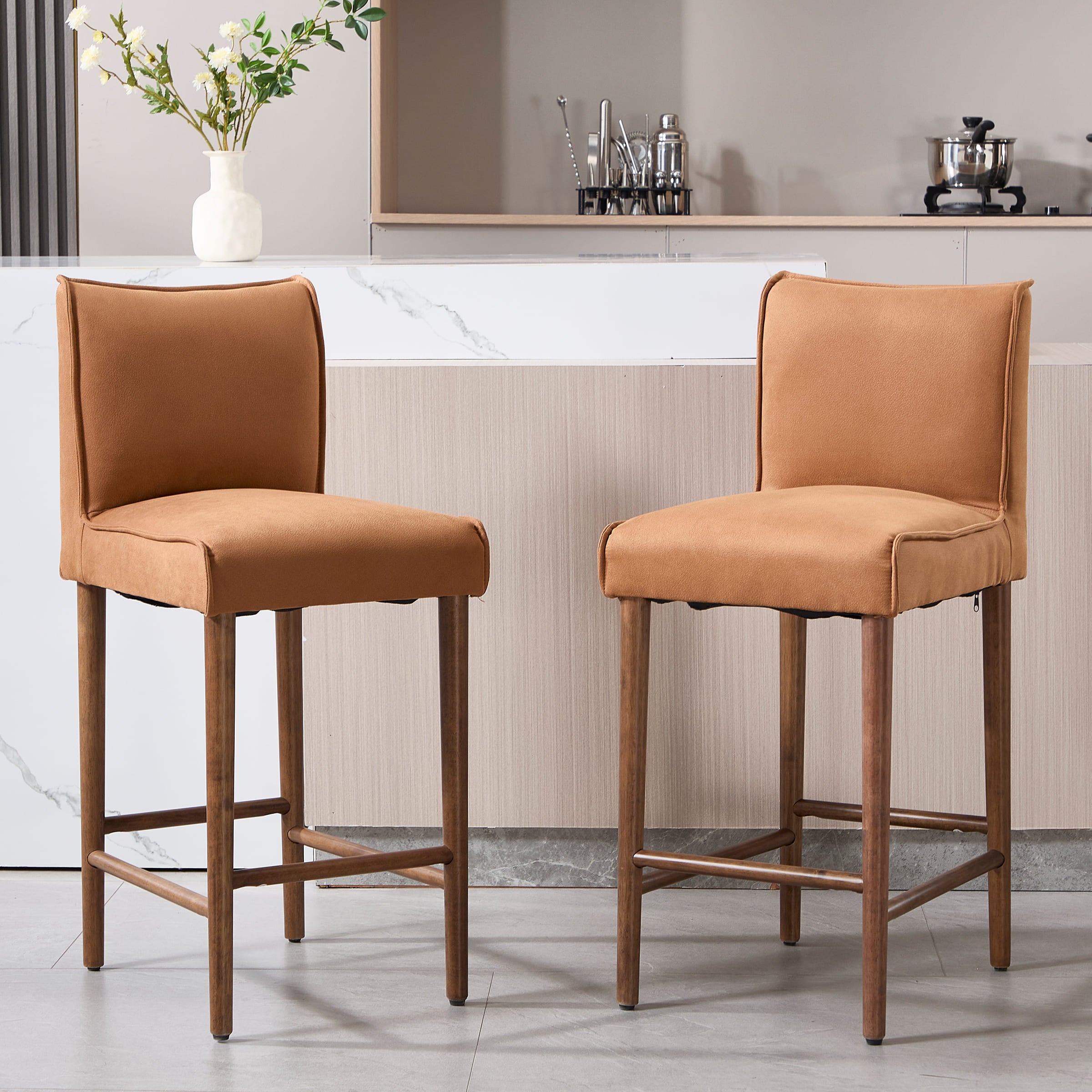 EALSON 26”H Armless Counter Height Stool Set of 2 - 63221CS