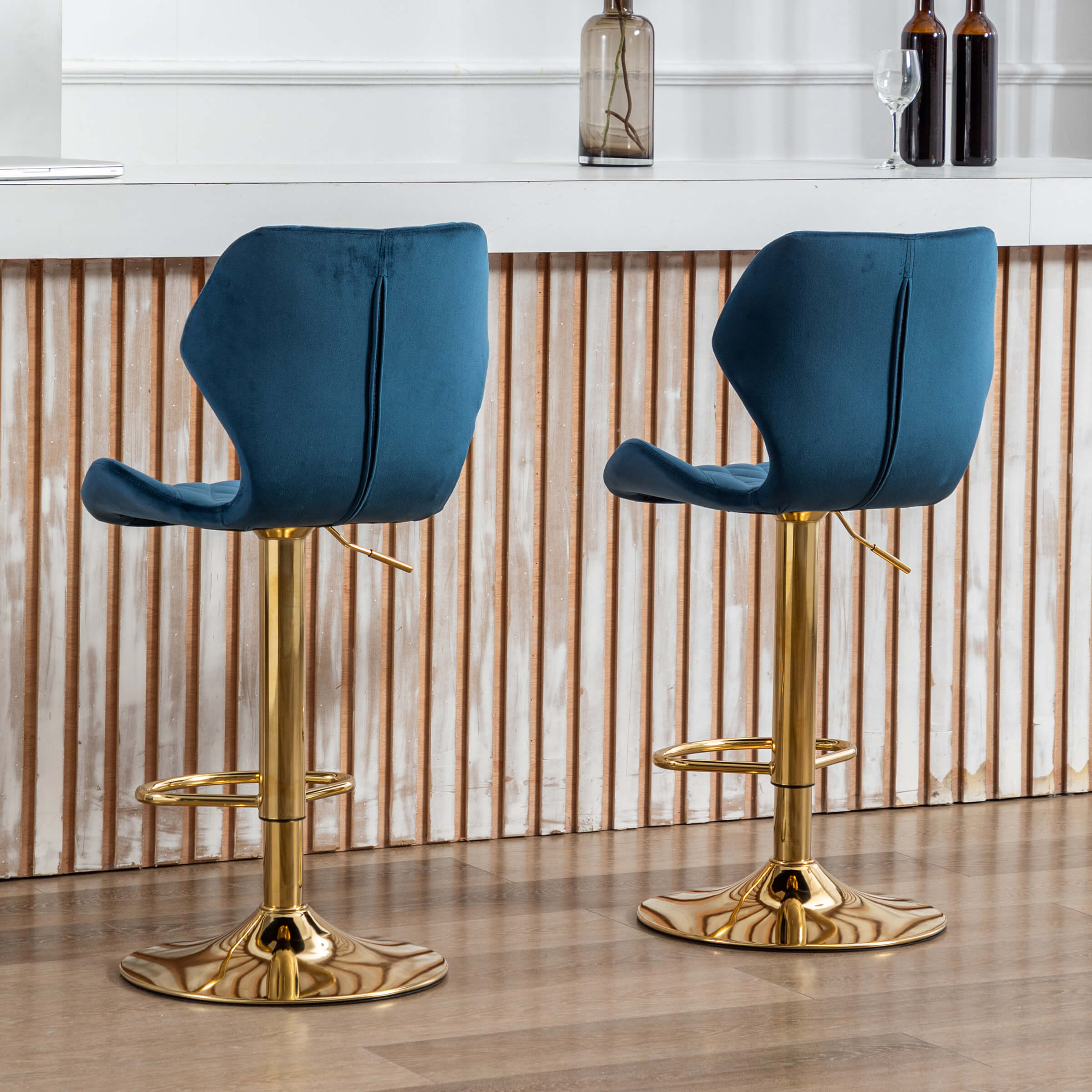 EALSON Adjustable Swivel Bar Kitchen Island Stools Set of 2 - 8211AB