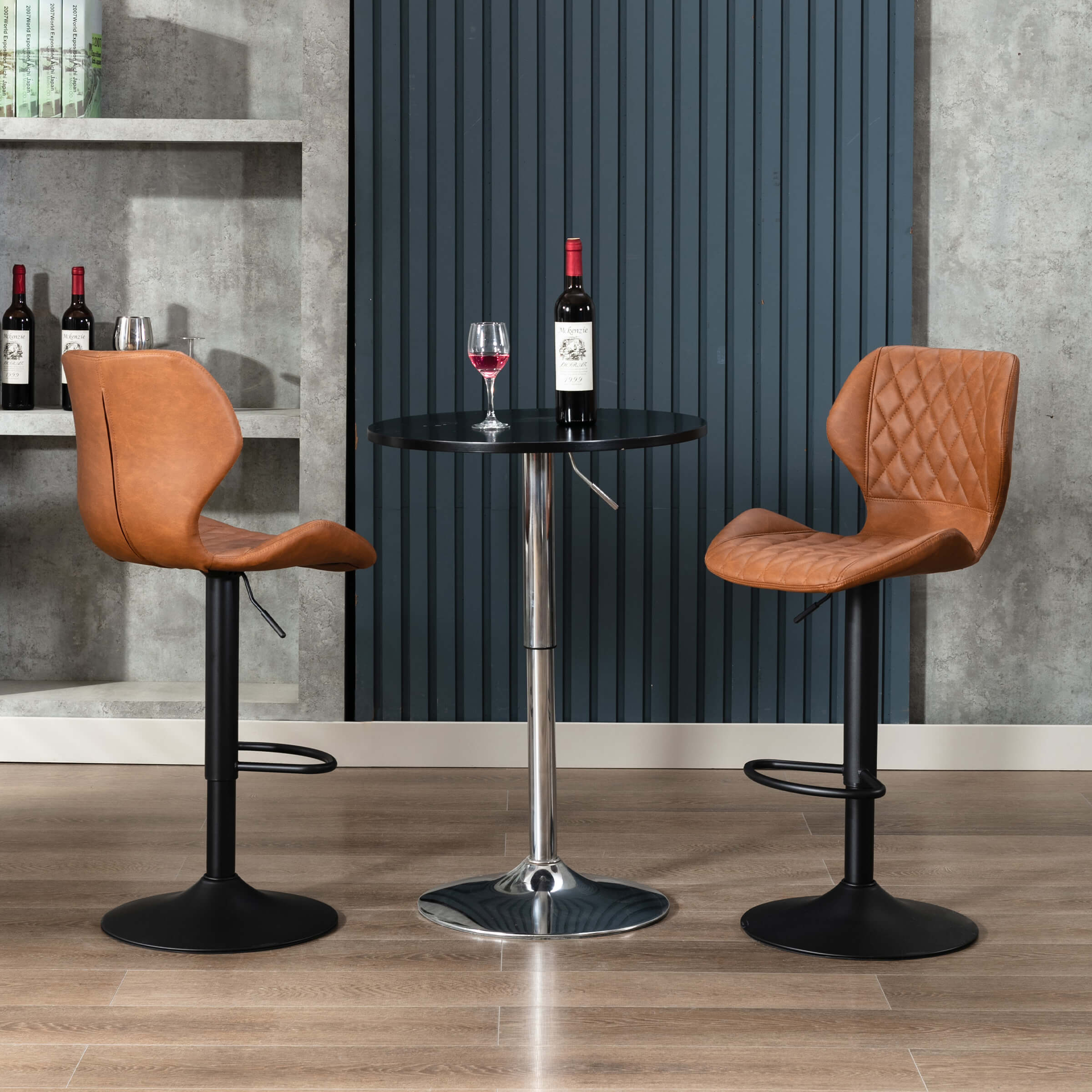 EALSON Adjustable Swivel Bar Kitchen Island Stools Set of 2 - 8211AB