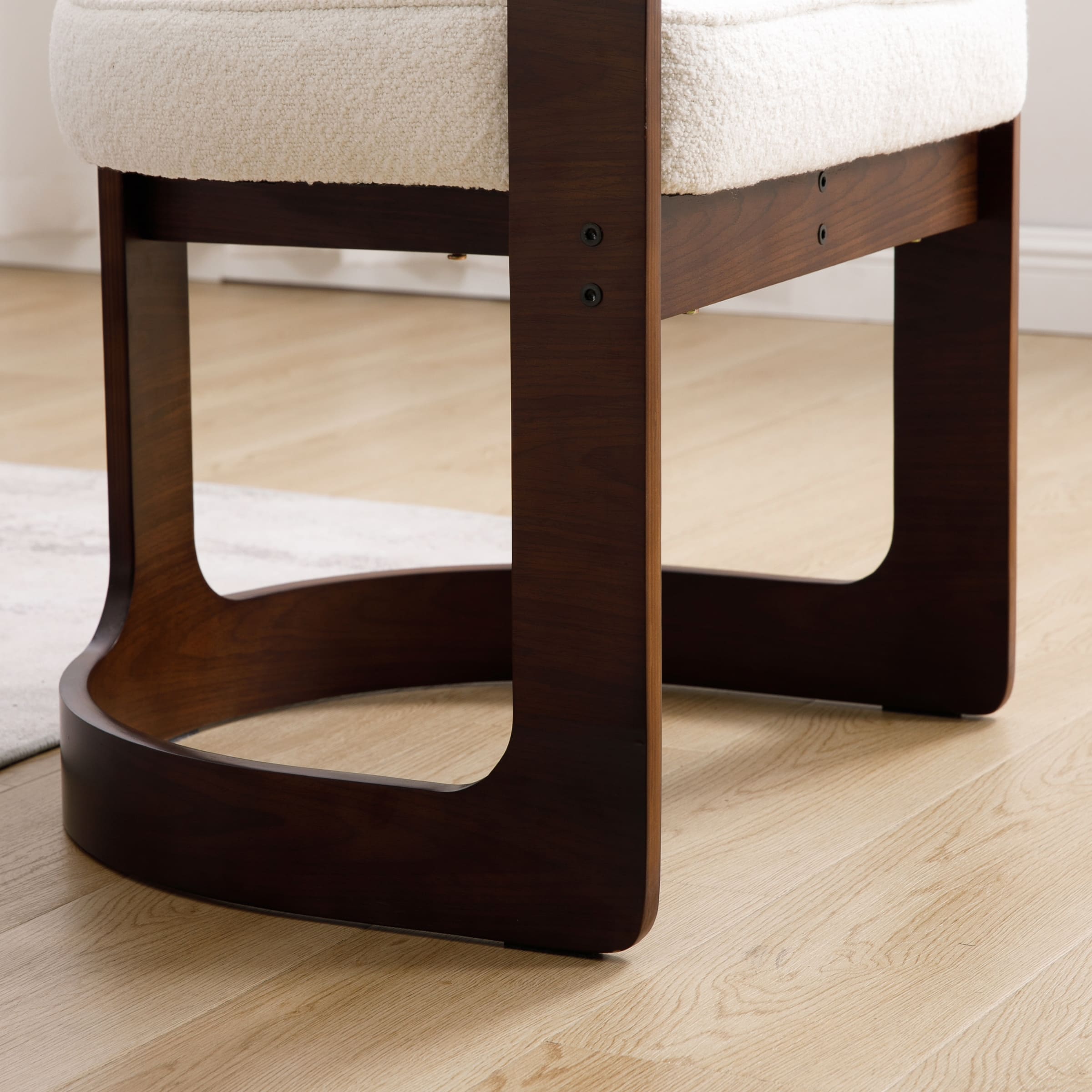 EALSON Black Wood Frame Barrel Dining Chair 1 PCS - 7083DC