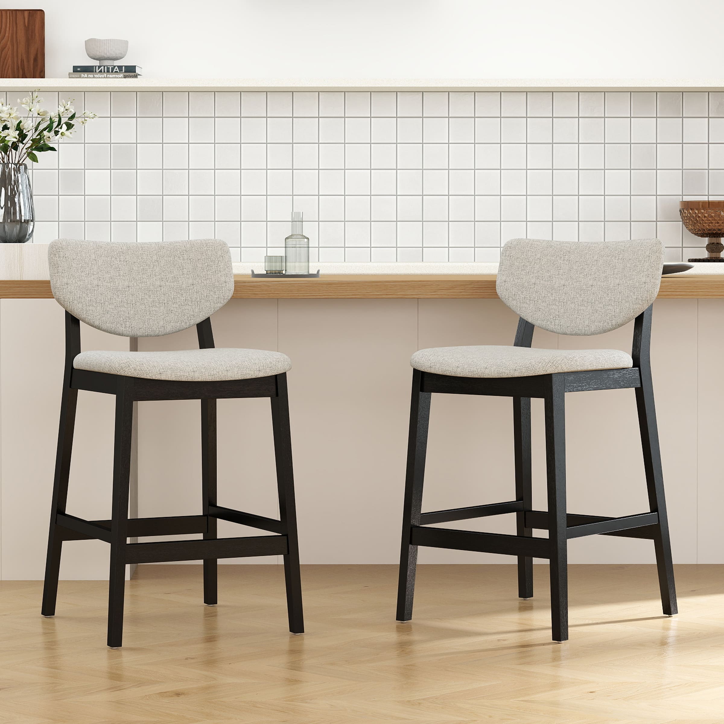 EALSON Counter Stools with Back Set of 2 - 61132CS