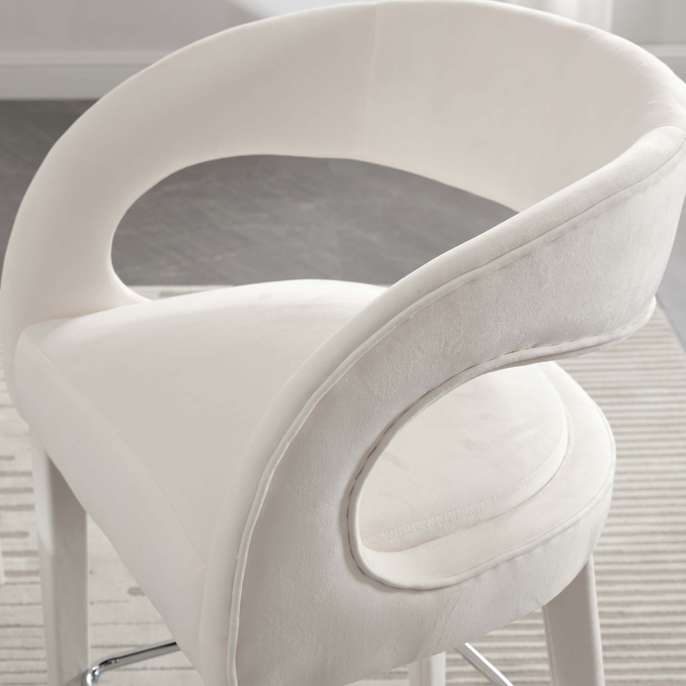 EALSON Curved Arms Counter Stools Set of 2 - 5745CS