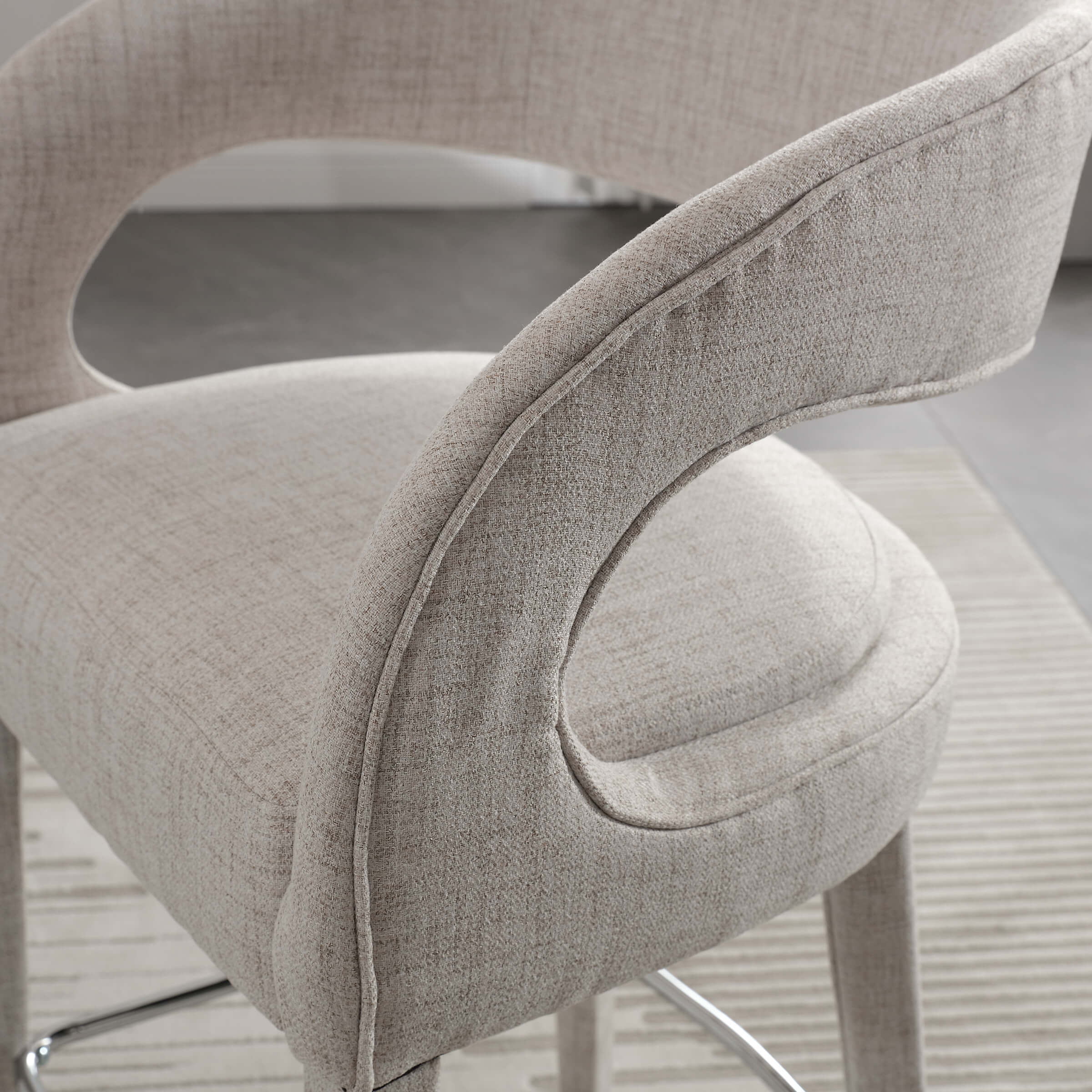 EALSON Curved Arms Counter Stools Set of 2 - 5745CS
