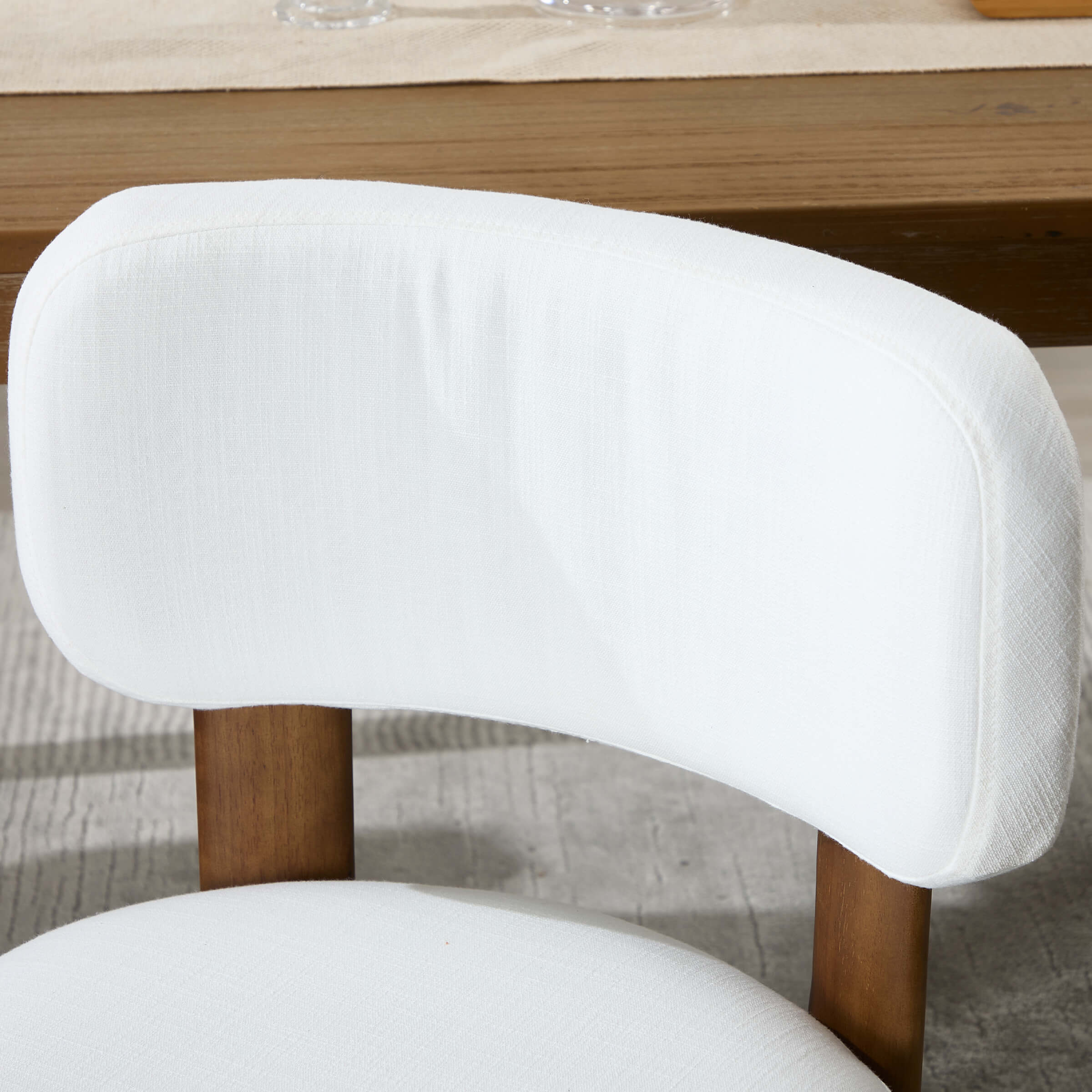 Curved Backrest Dining Room Chairs Set of 2 - 10086DC