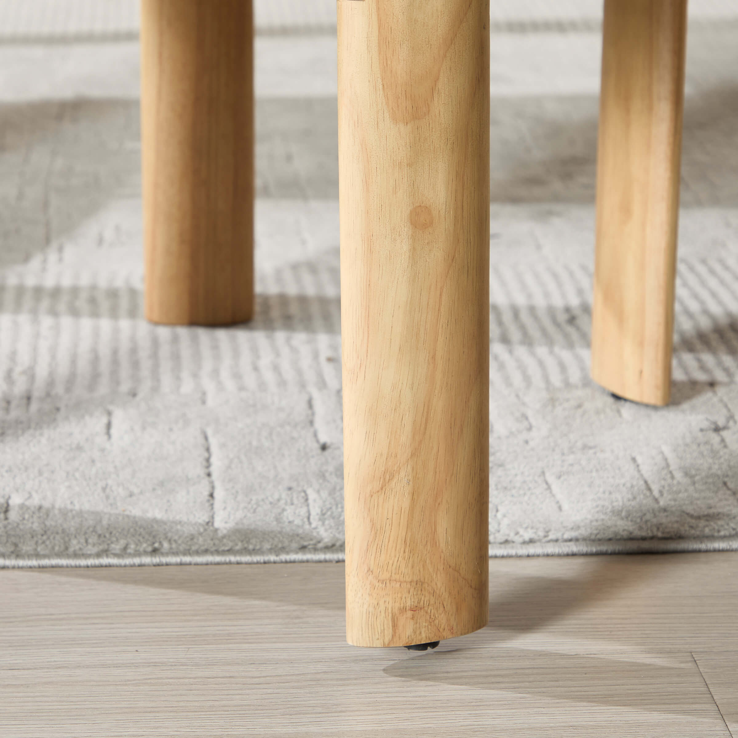Wooden chair leg close-up