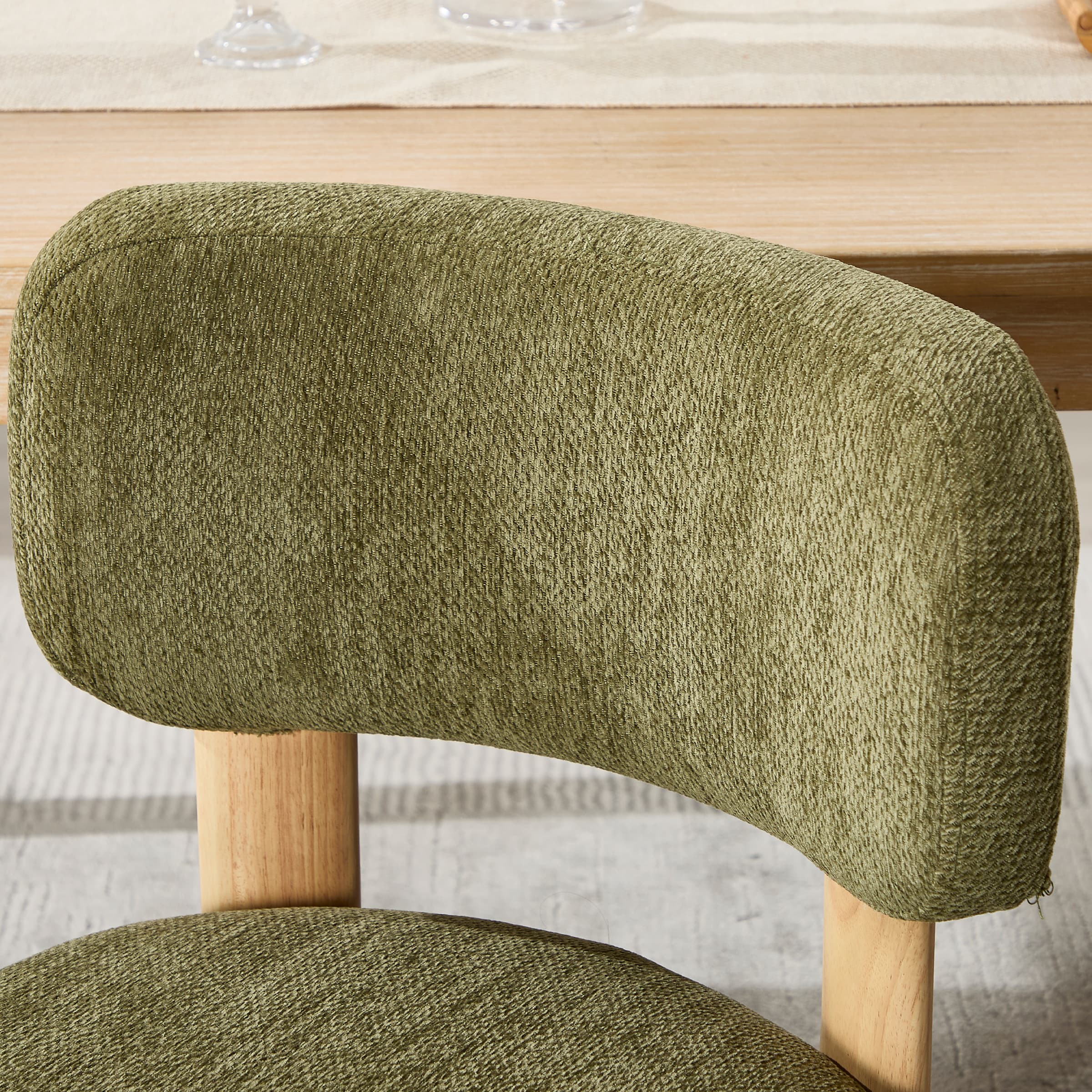 EALSON Curved Backrest Dining Room Chairs Set of 2 - 10086DC