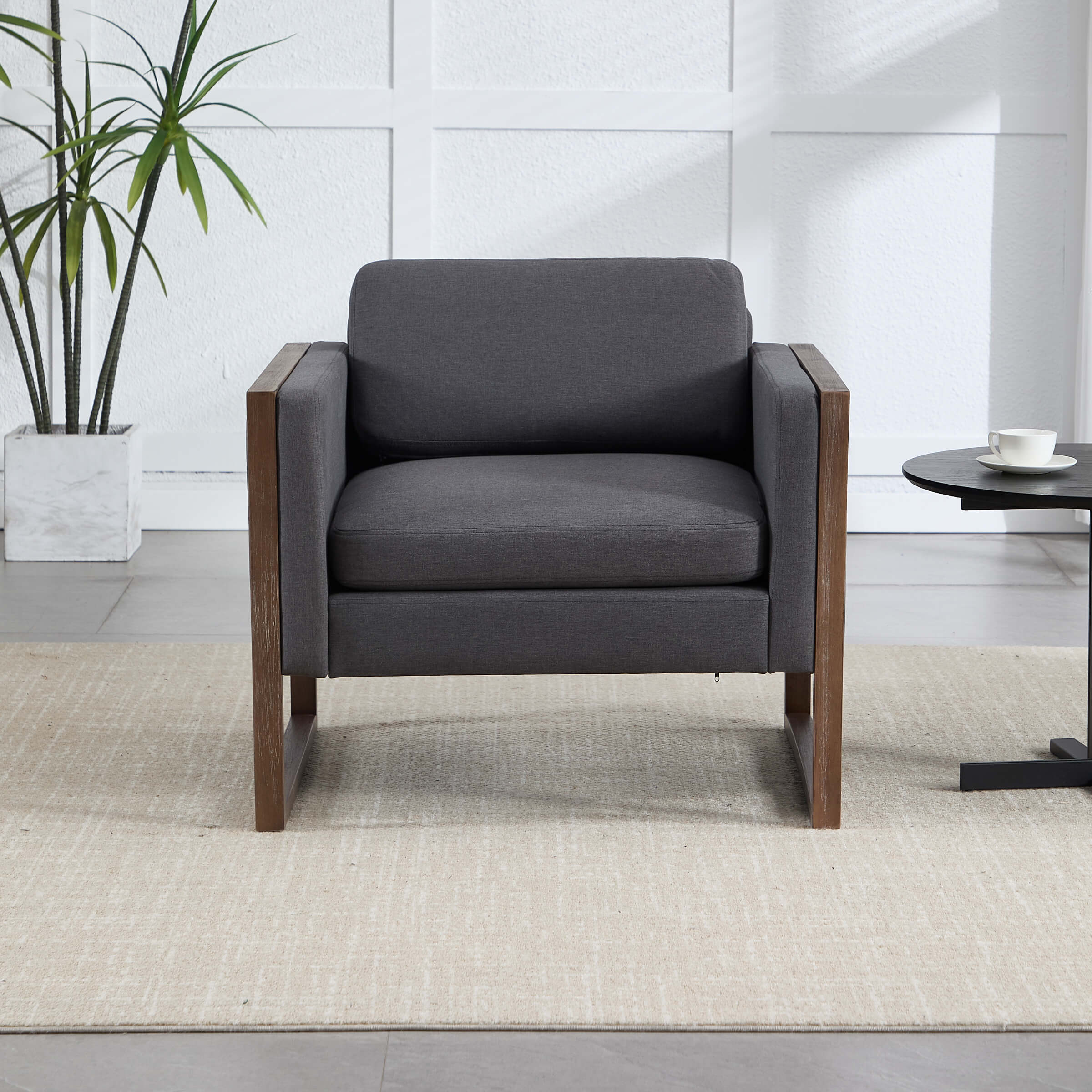EALSON French Country Accent Chair with Brushed Legs 1 PCS - XX080AC