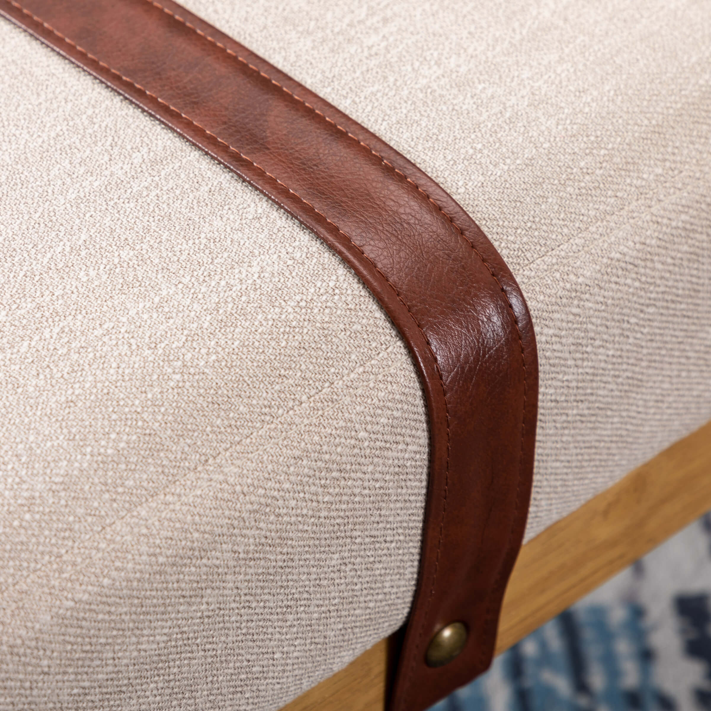EALSON Industrial Modern Rectangle Ottoman Bench - 2304BH