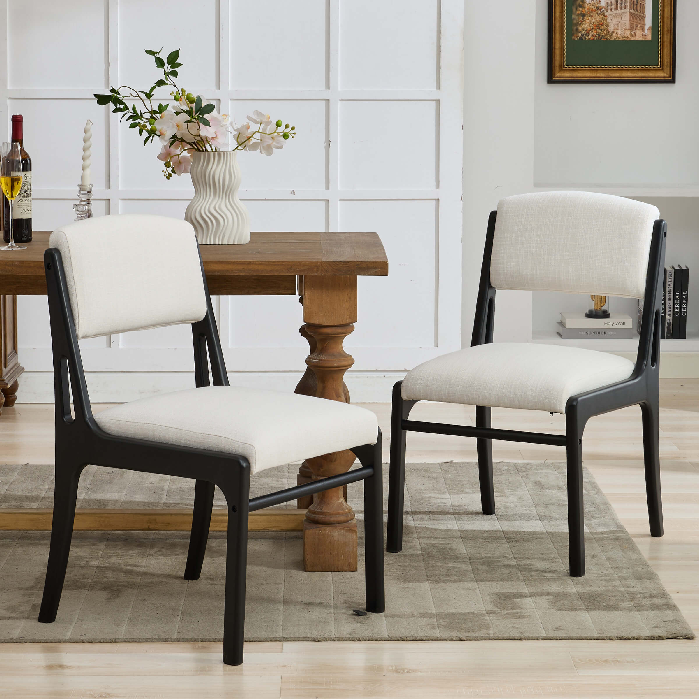 EALSON Mid Century Armless Dining Chairs Set of 2 - 10031DC