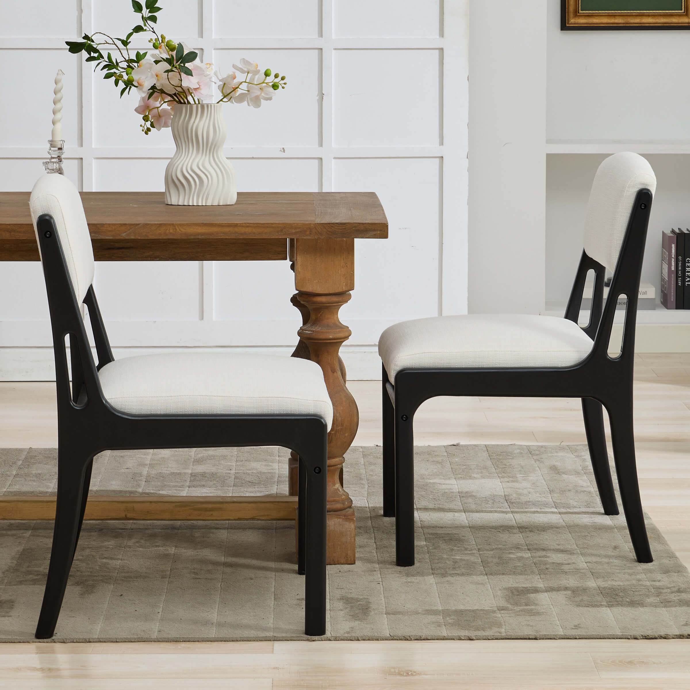 EALSON Mid Century Armless Dining Chairs Set of 2 - 10031DC