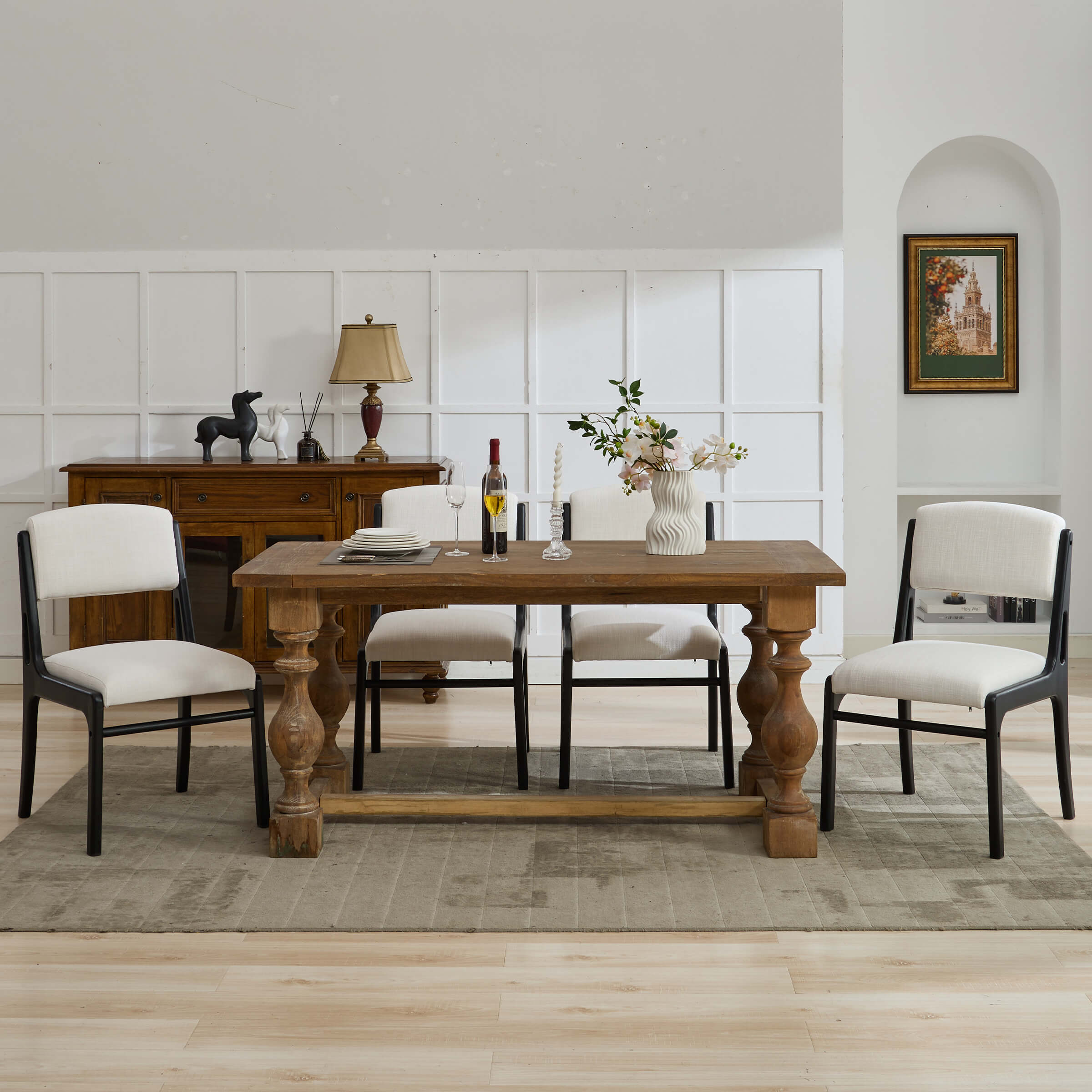 EALSON Mid Century Armless Dining Chairs Set of 2 - 10031DC