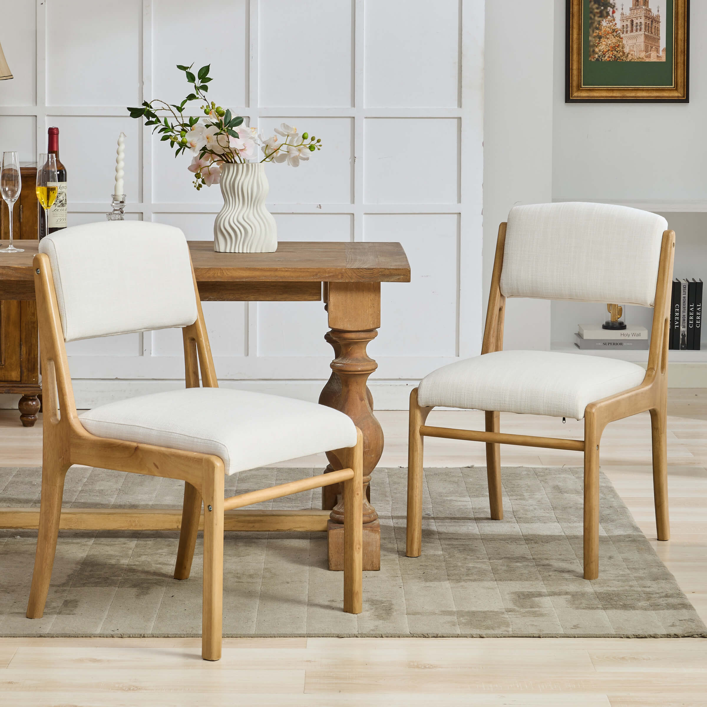EALSON Mid Century Armless Dining Chairs Set of 2 - 10031DC