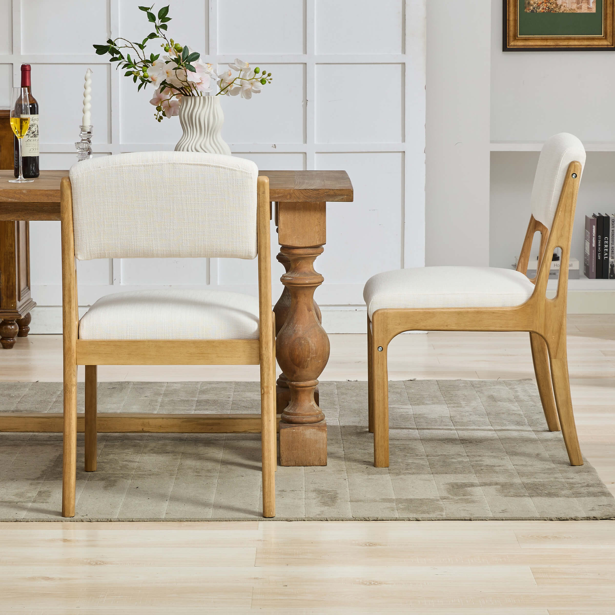 EALSON Mid Century Armless Dining Chairs Set of 2 - 10031DC