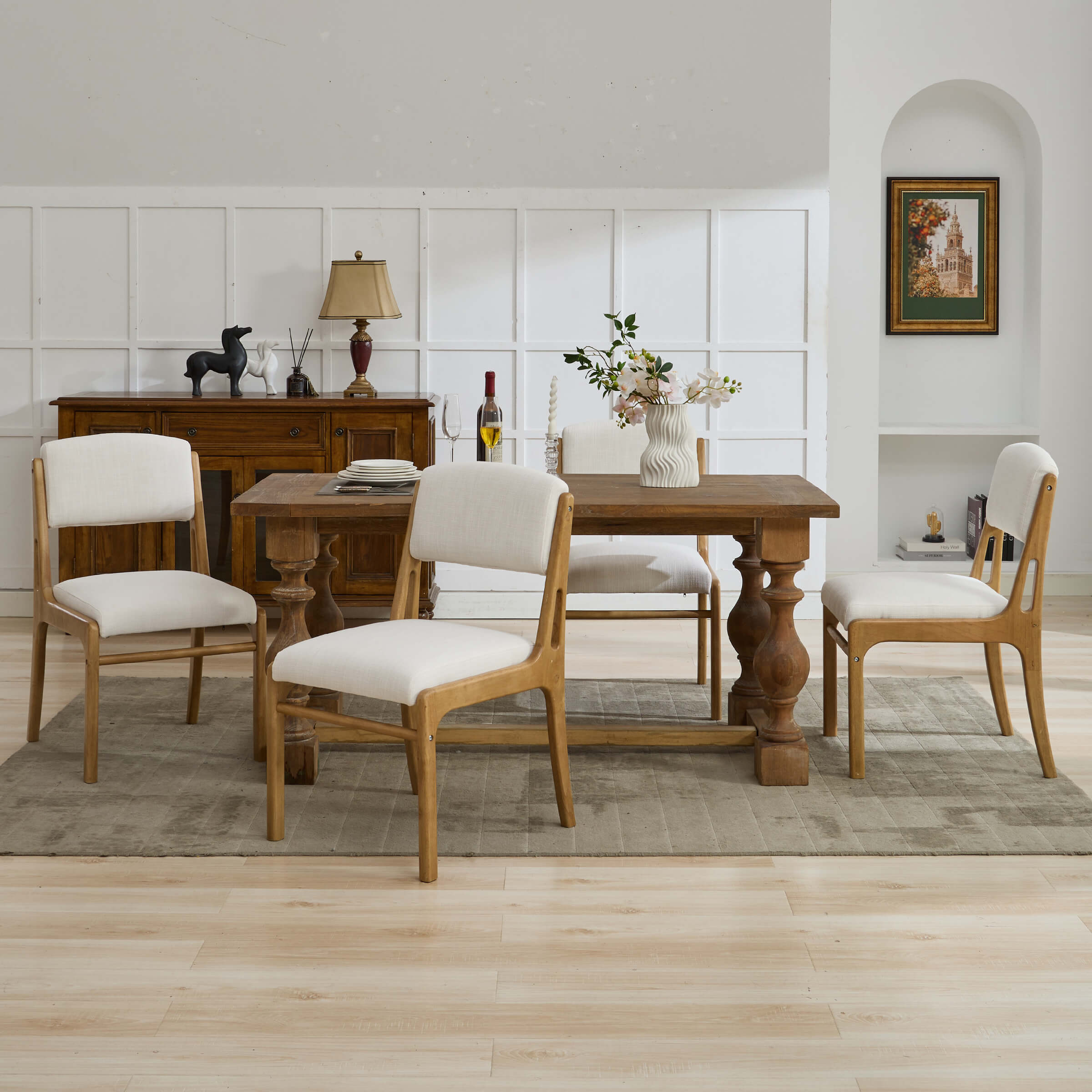 EALSON Mid Century Armless Dining Chairs Set of 2 - 10031DC