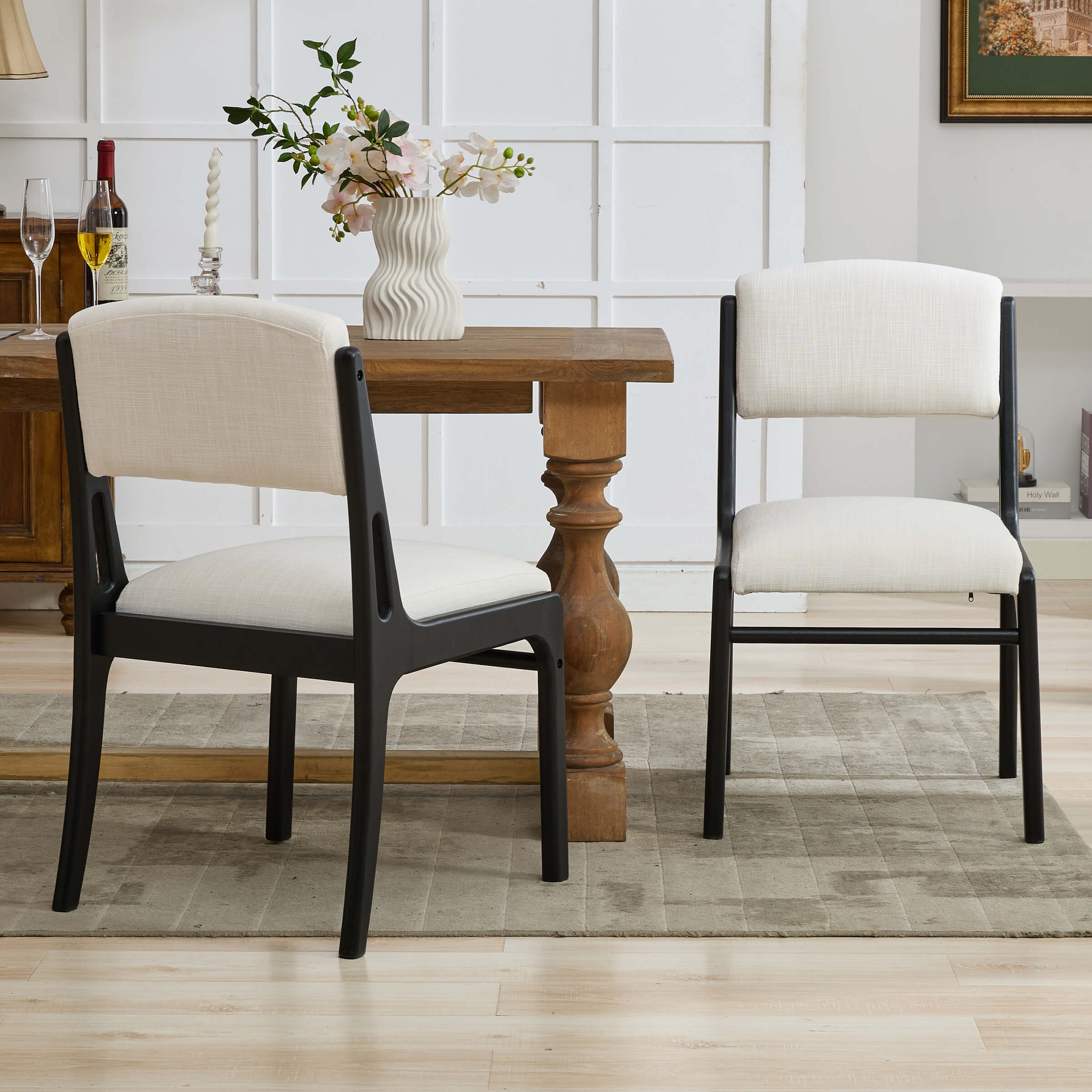 EALSON Mid Century Armless Dining Chairs Set of 2 - 10031DC