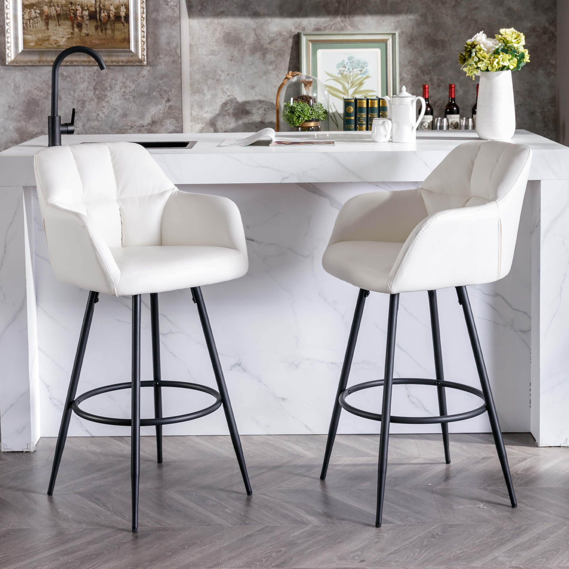 EALSON Modern Swivel Bar Stools Set of 2 - 5117