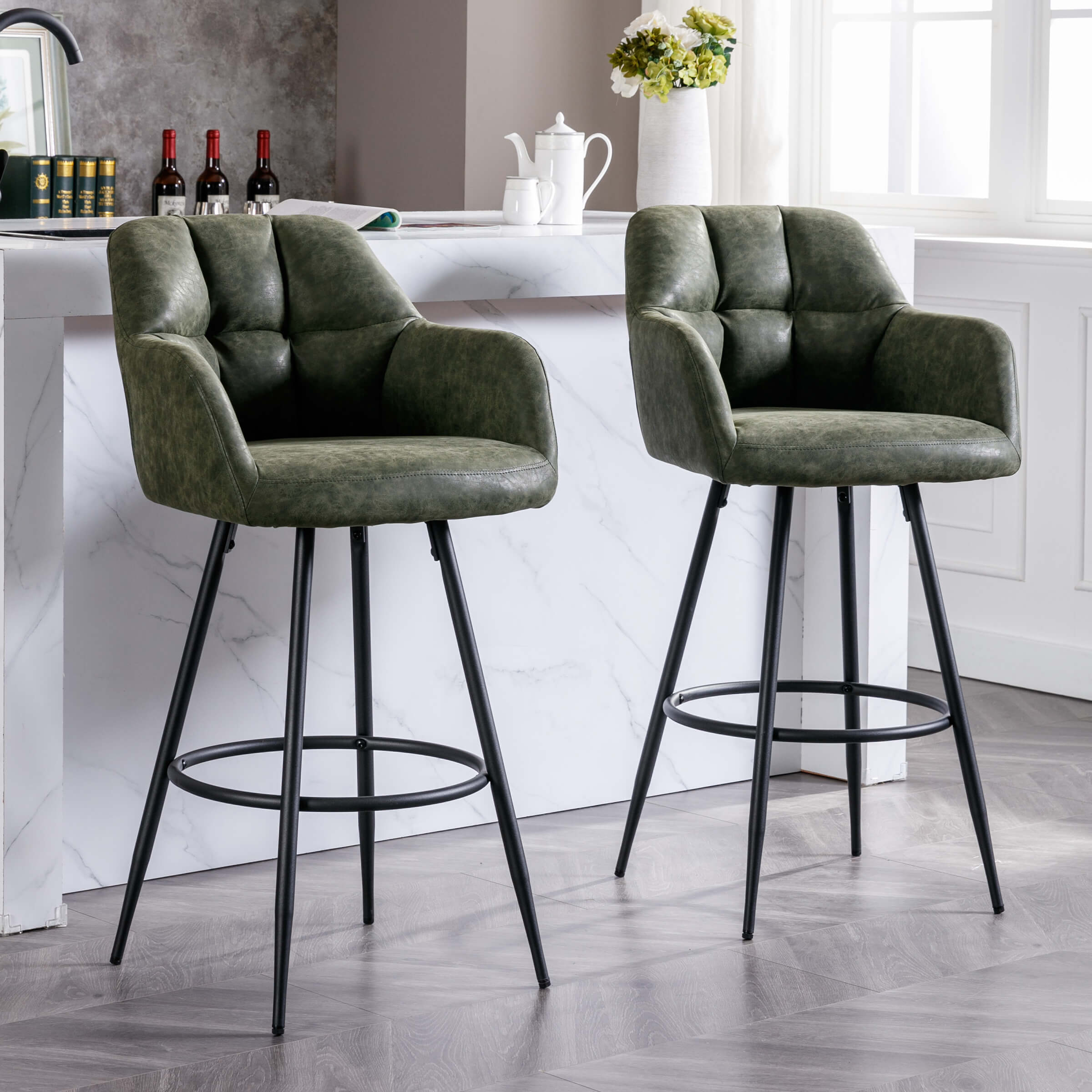 EALSON Modern Swivel Bar Stools Set of 2 - 5117