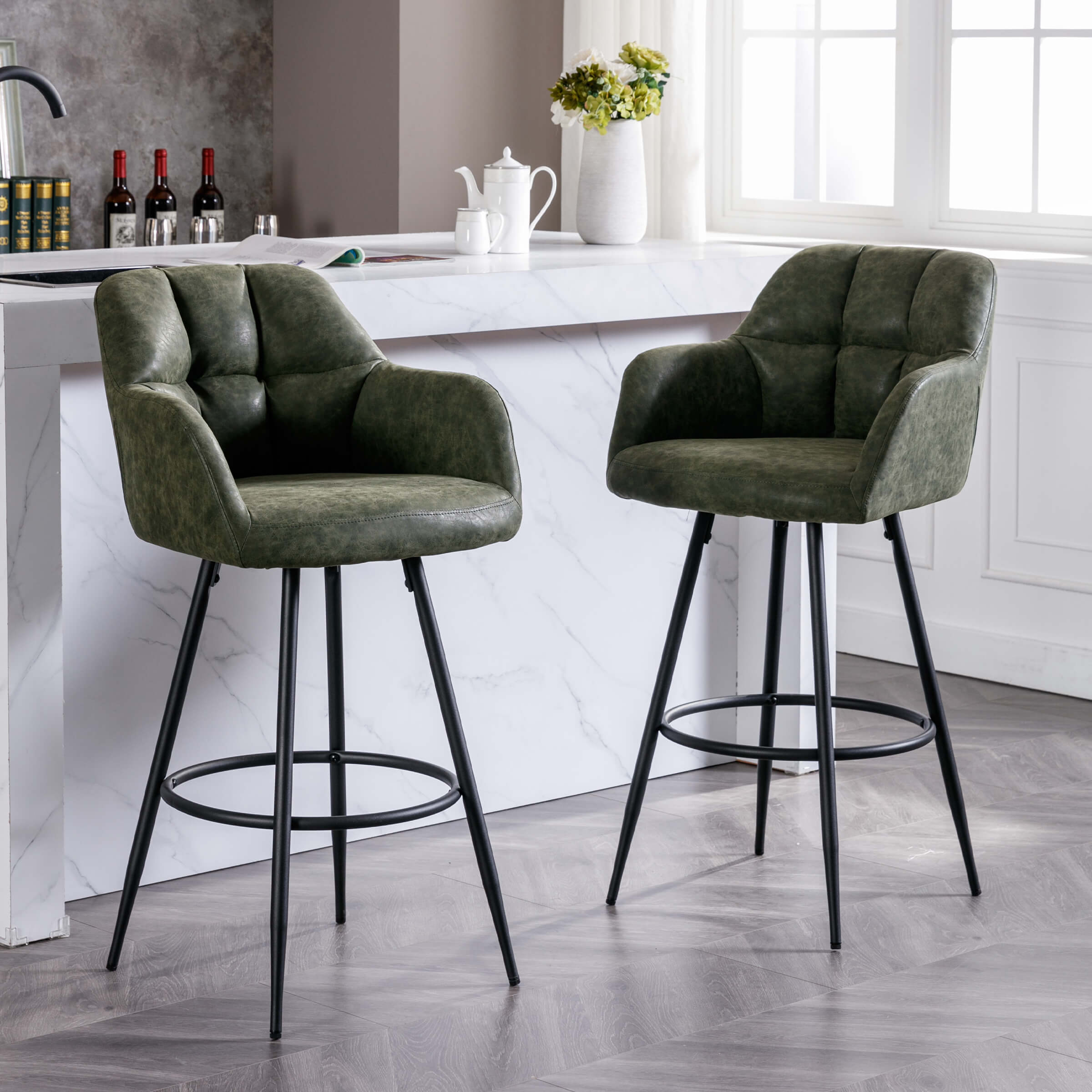 EALSON Modern Swivel Bar Stools Set of 2 - 5117