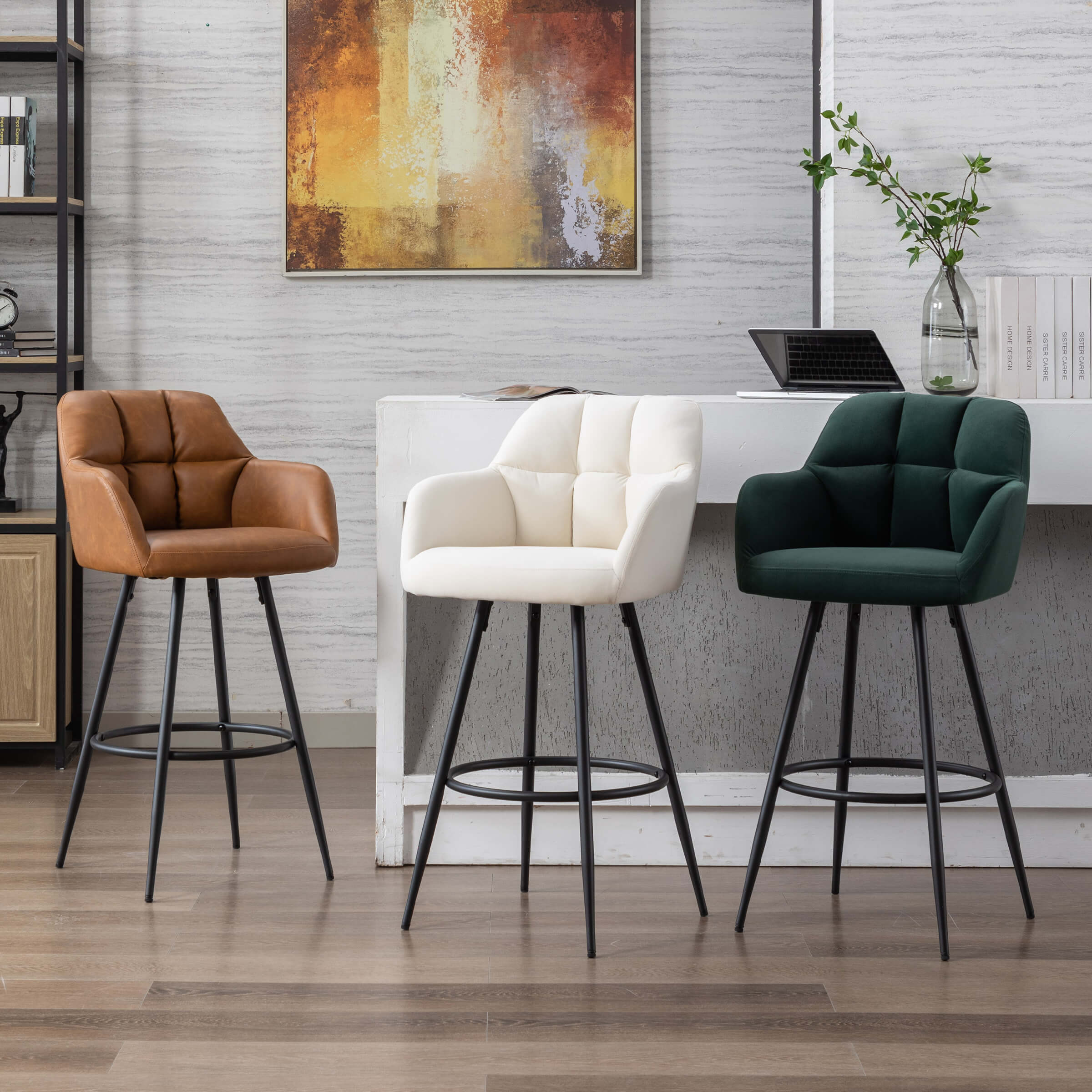 EALSON Modern Swivel Bar Stools Set of 2 - 5117