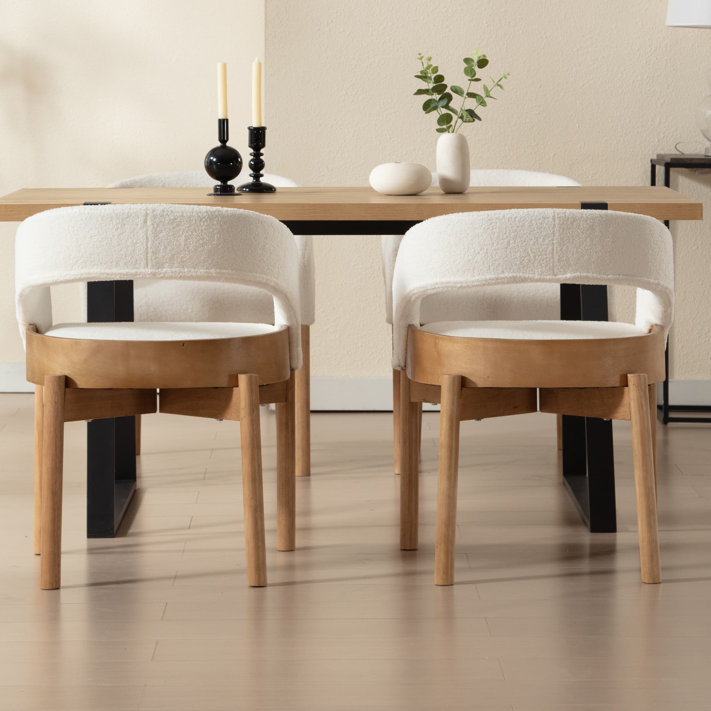 EALSON Open Curved Back Dining Chairs Set of 2 - 1999DC