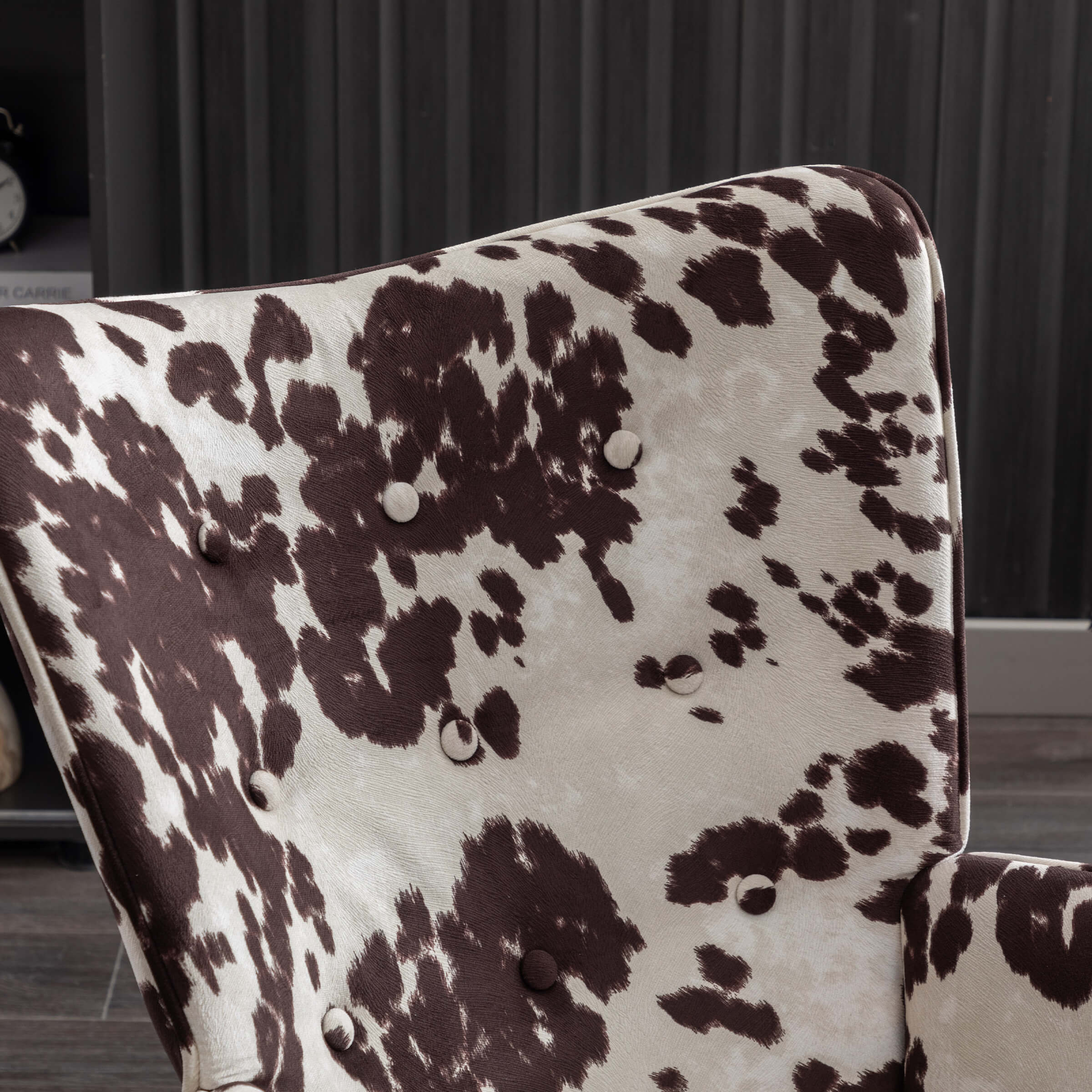 EALSON Rocking Tufted Wingback Fabric Upholstered Rocker Chair 1 PCS - 8901