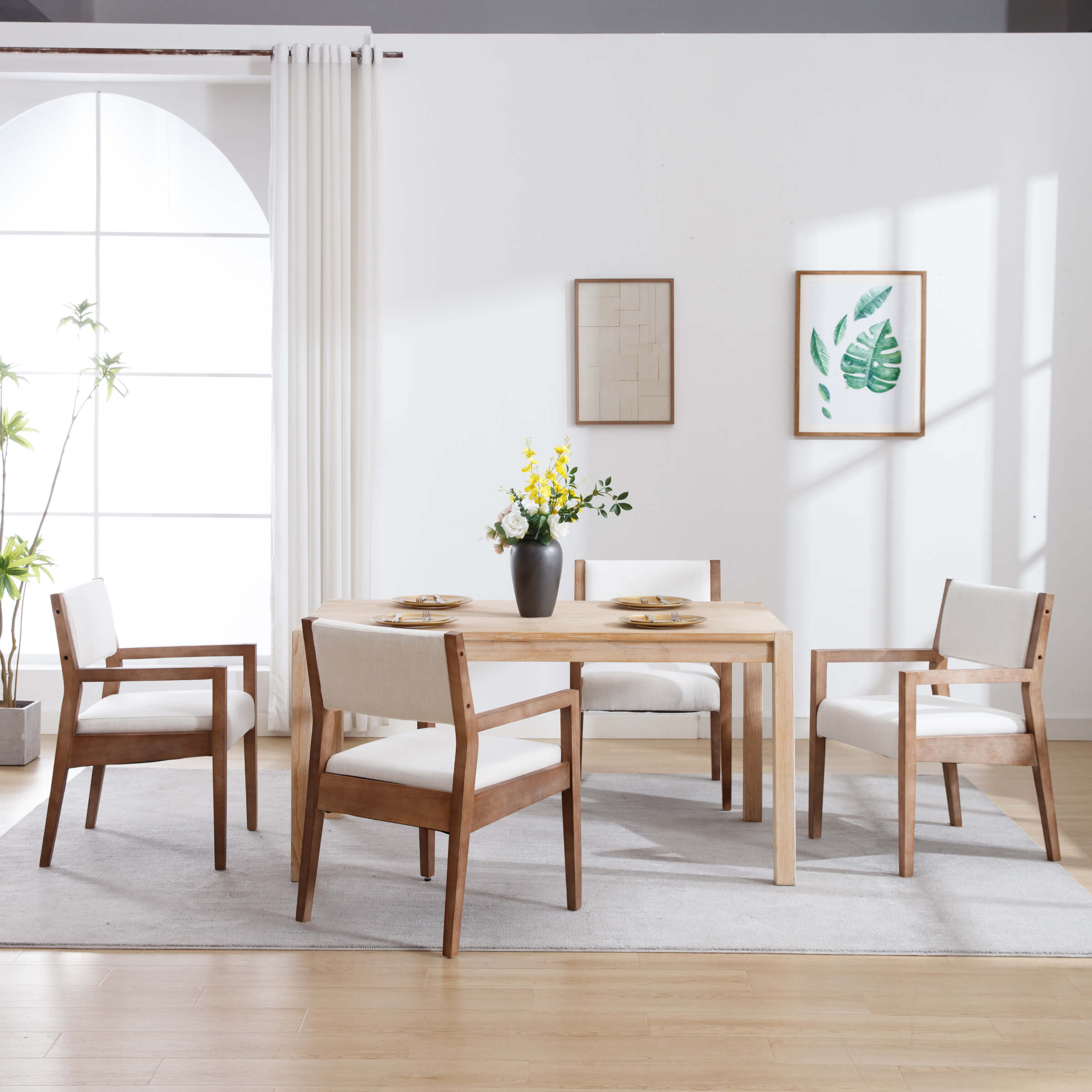 EALSON Solid Wood Dining Armchair Set of 2 - 1527DC