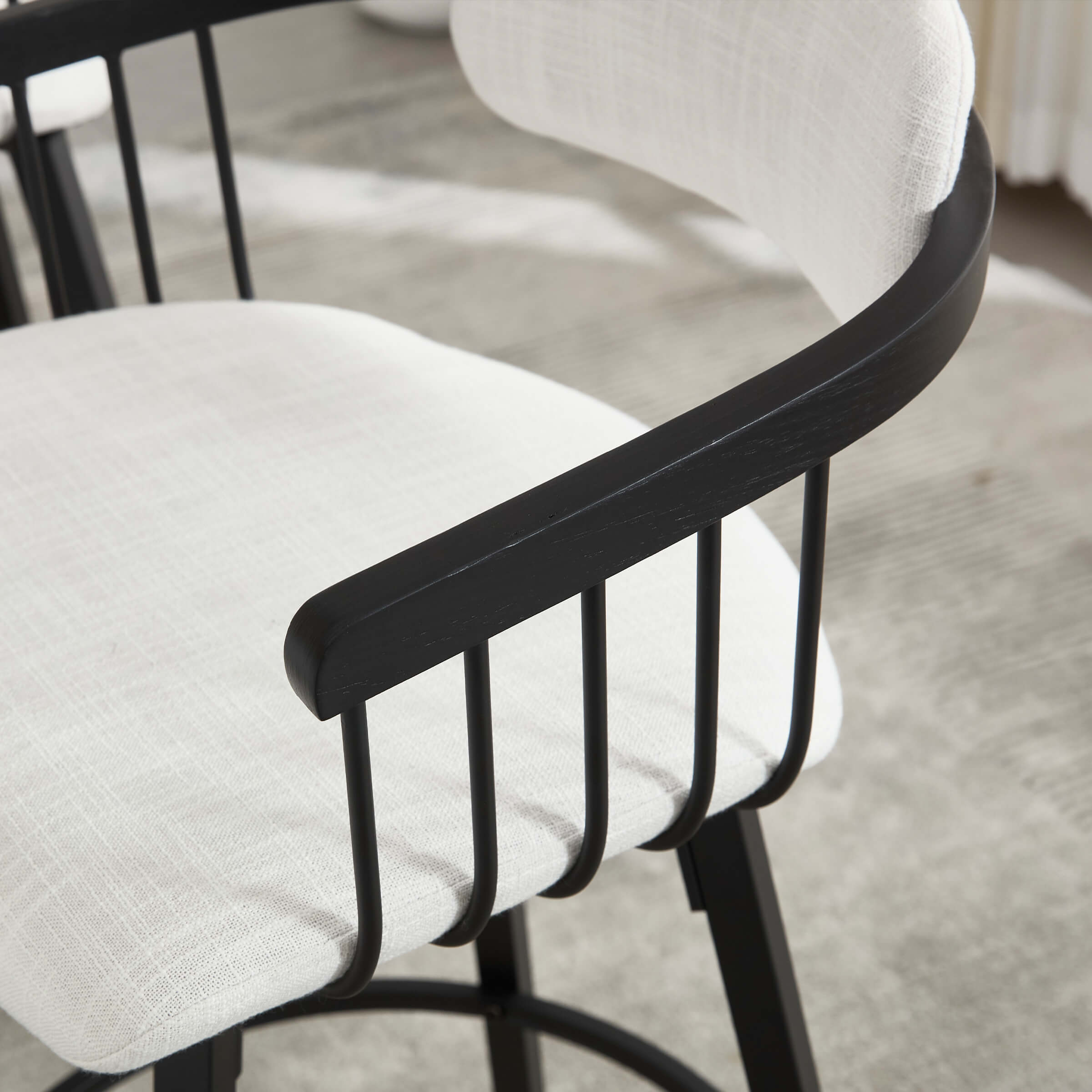 ROCITY Fabric Swivel Bar Stool 1 PCS - 3142CS