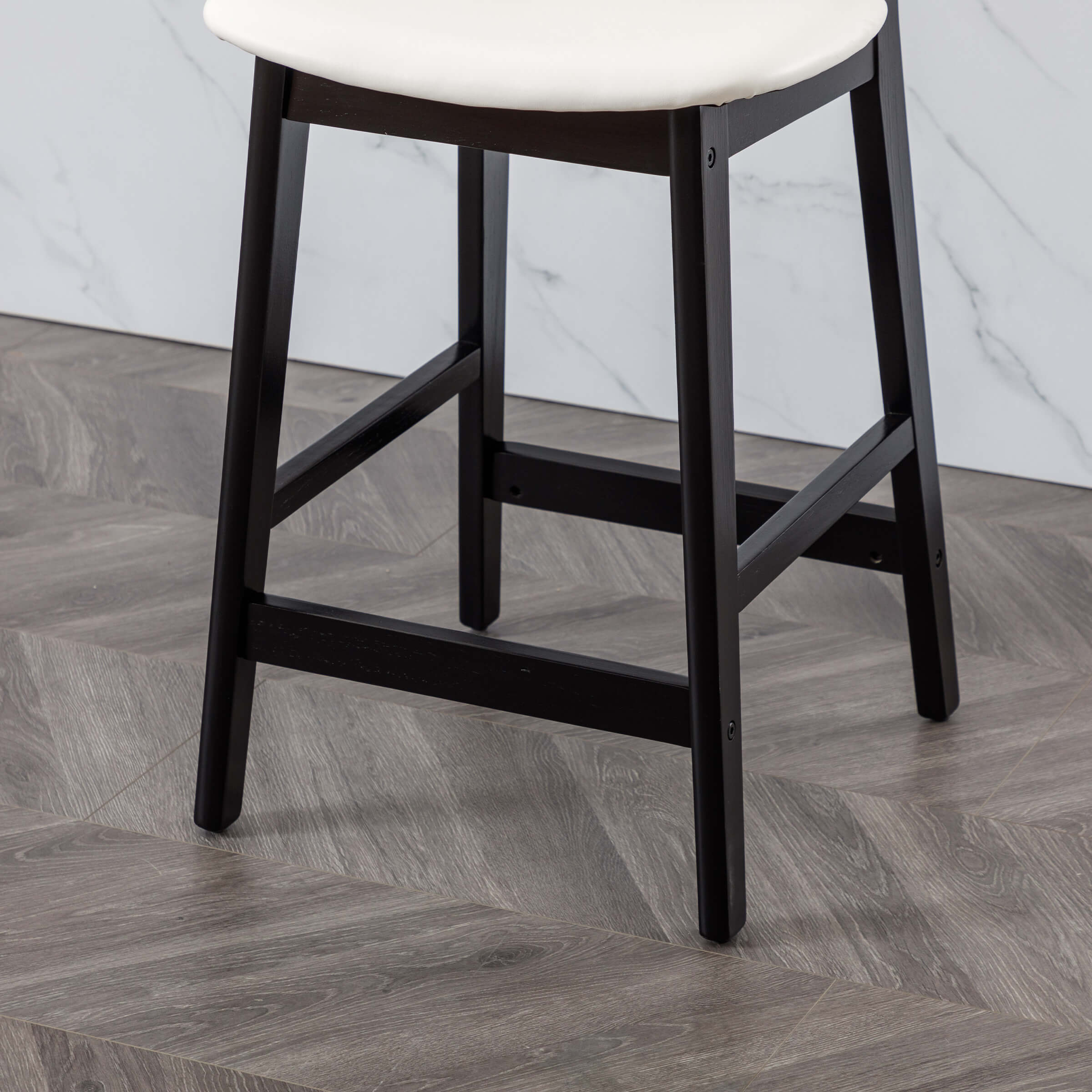 EALSON Farmhouse Rattan Back Counter Height Bar Stools Set of 2 - 5026