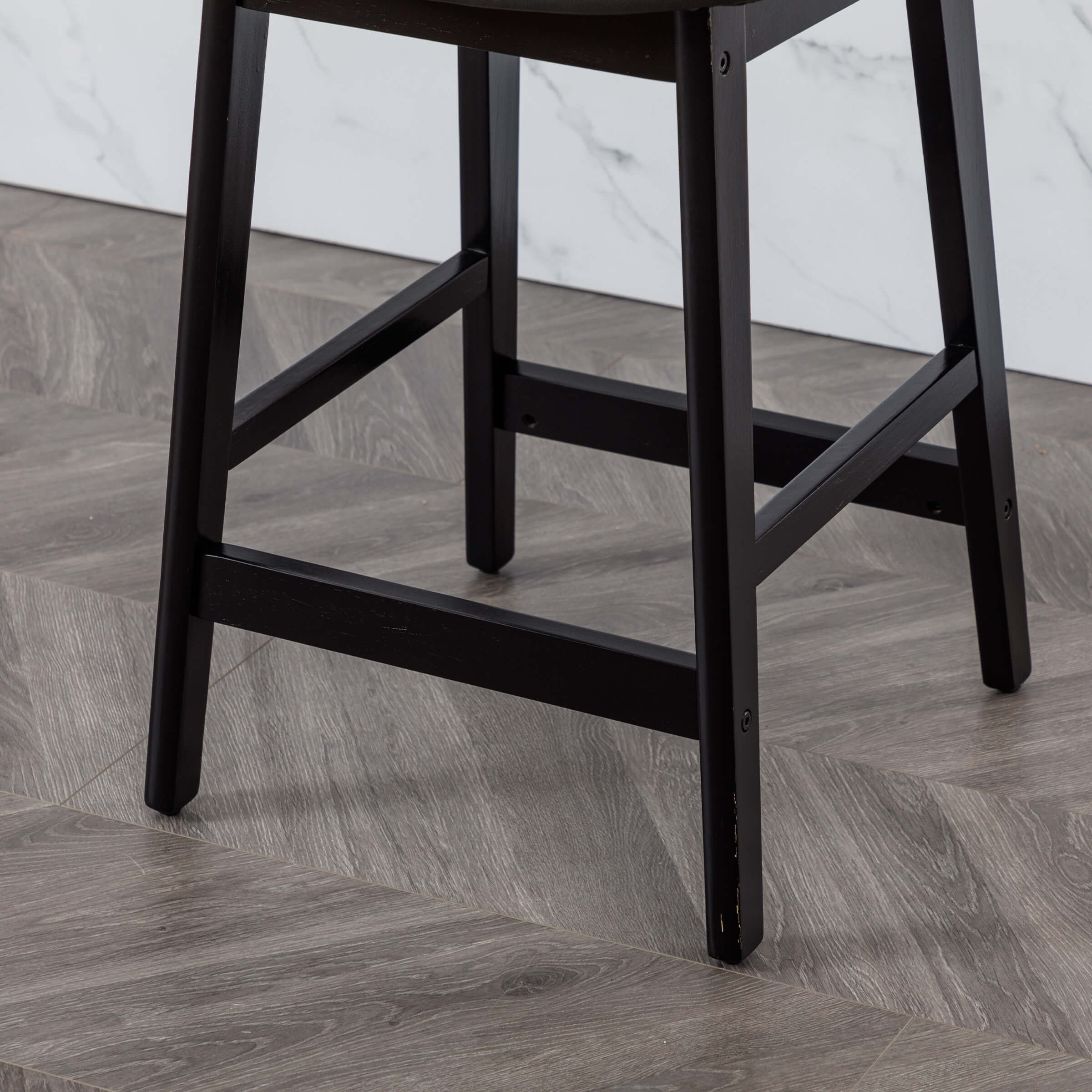 EALSON Farmhouse Rattan Back Counter Height Bar Stools Set of 2 - 5026