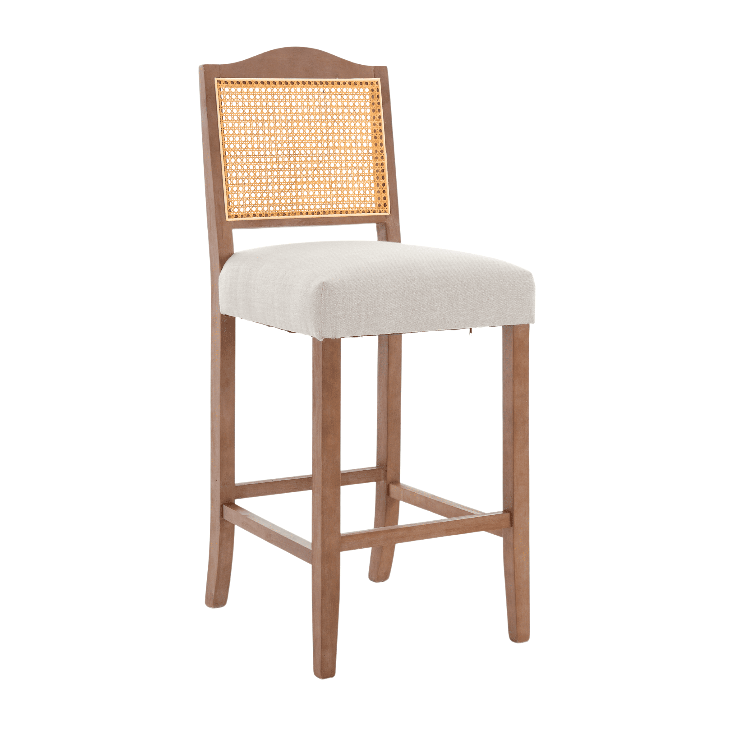 CIMOTA 26.5"H & 30.2"H Farmhouse Rattan Counter Stools Set of 2 - 5739