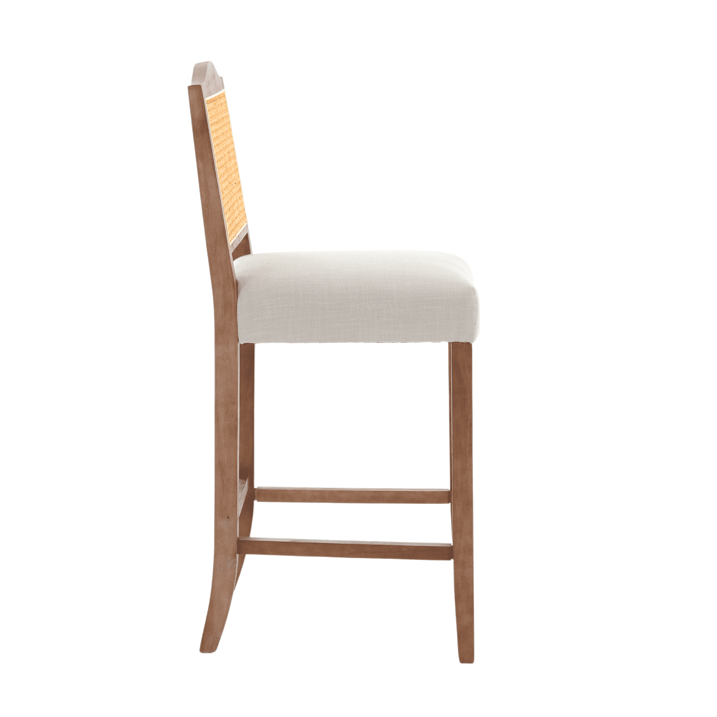 CIMOTA 26.5"H & 30.2"H Farmhouse Rattan Counter Stools Set of 2 - 5739