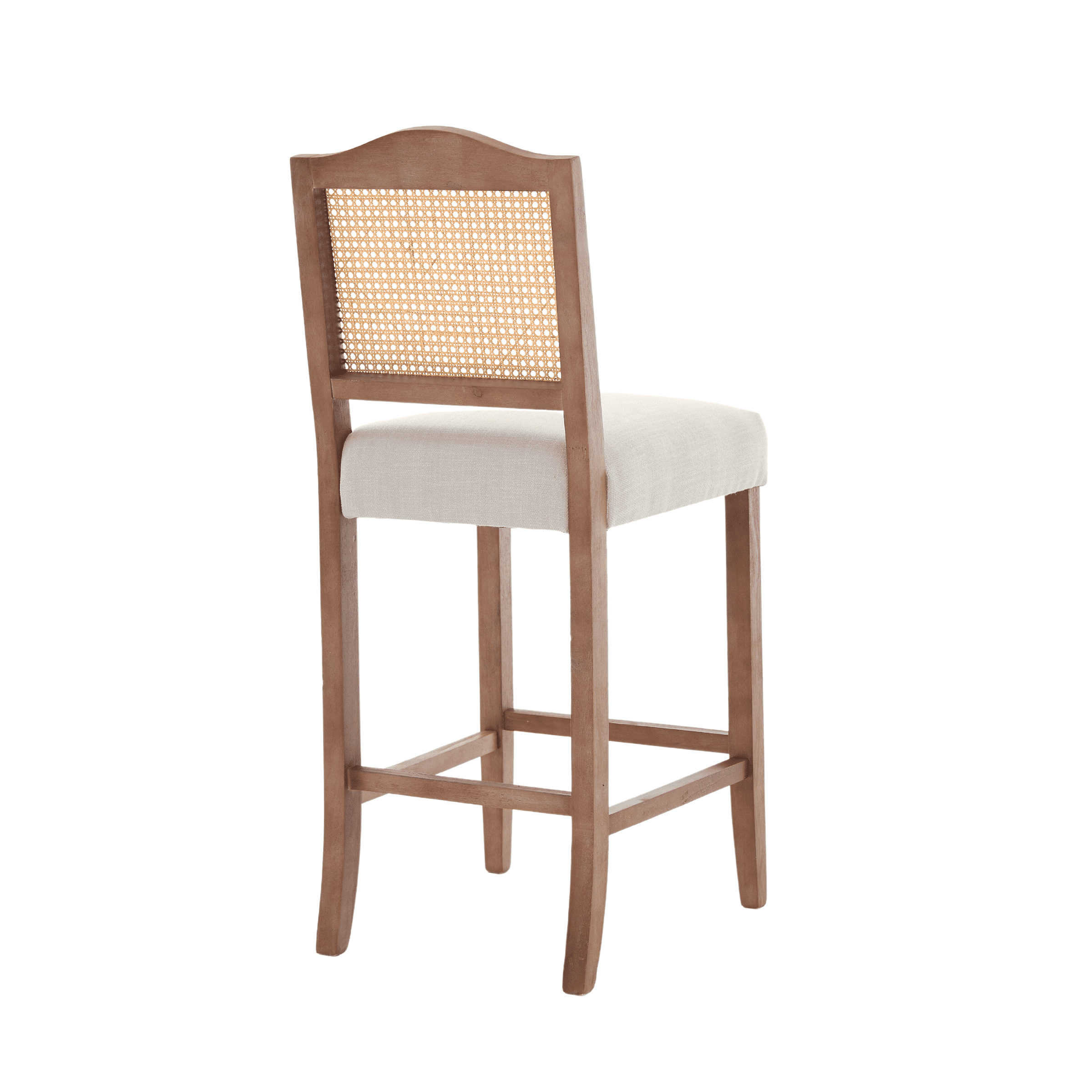 CIMOTA 26.5"H & 30.2"H Farmhouse Rattan Counter Stools Set of 2 - 5739
