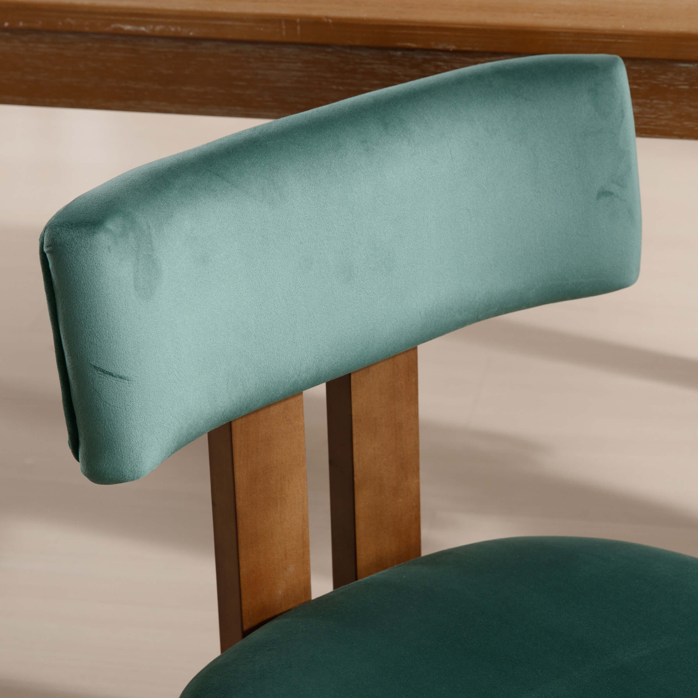 Close-up of teal upholstery texture