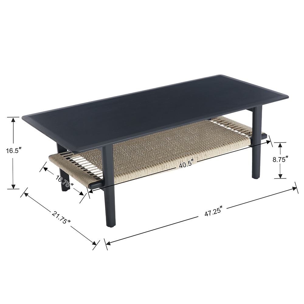 CHICAURA Farmhouse Rectangular Living Room Table - 21793