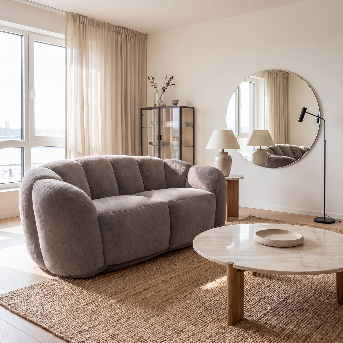 Faux Fur Bean Bag Floor Lazy Sofa