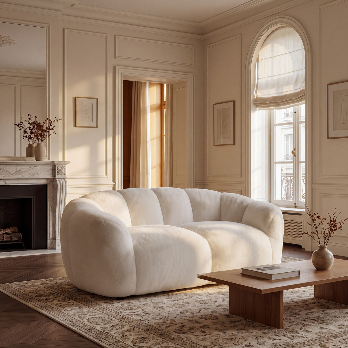 Faux Fur Bean Bag Floor Lazy Sofa