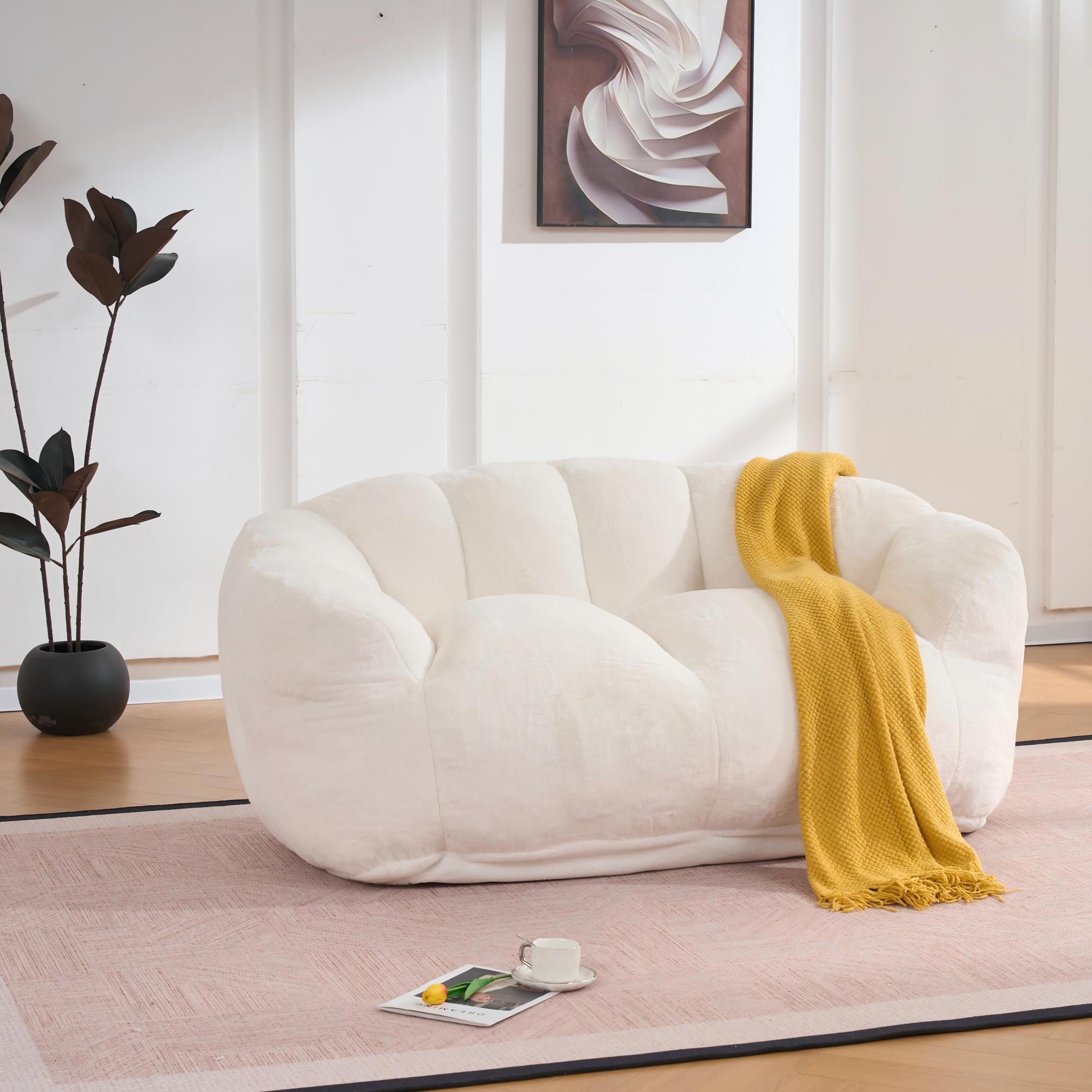 Faux Fur Bean Bag Floor Lazy Sofa