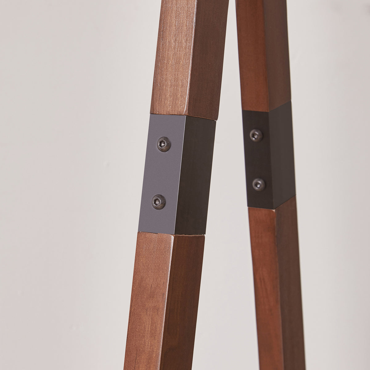 Foldable A-Shaped Solid Pine Clothes Rack with Shelf and Hooks