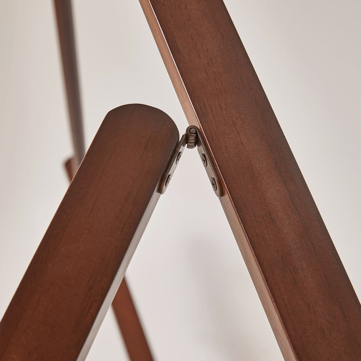 Foldable A-Shaped Solid Pine Clothes Rack with Shelf and Hooks