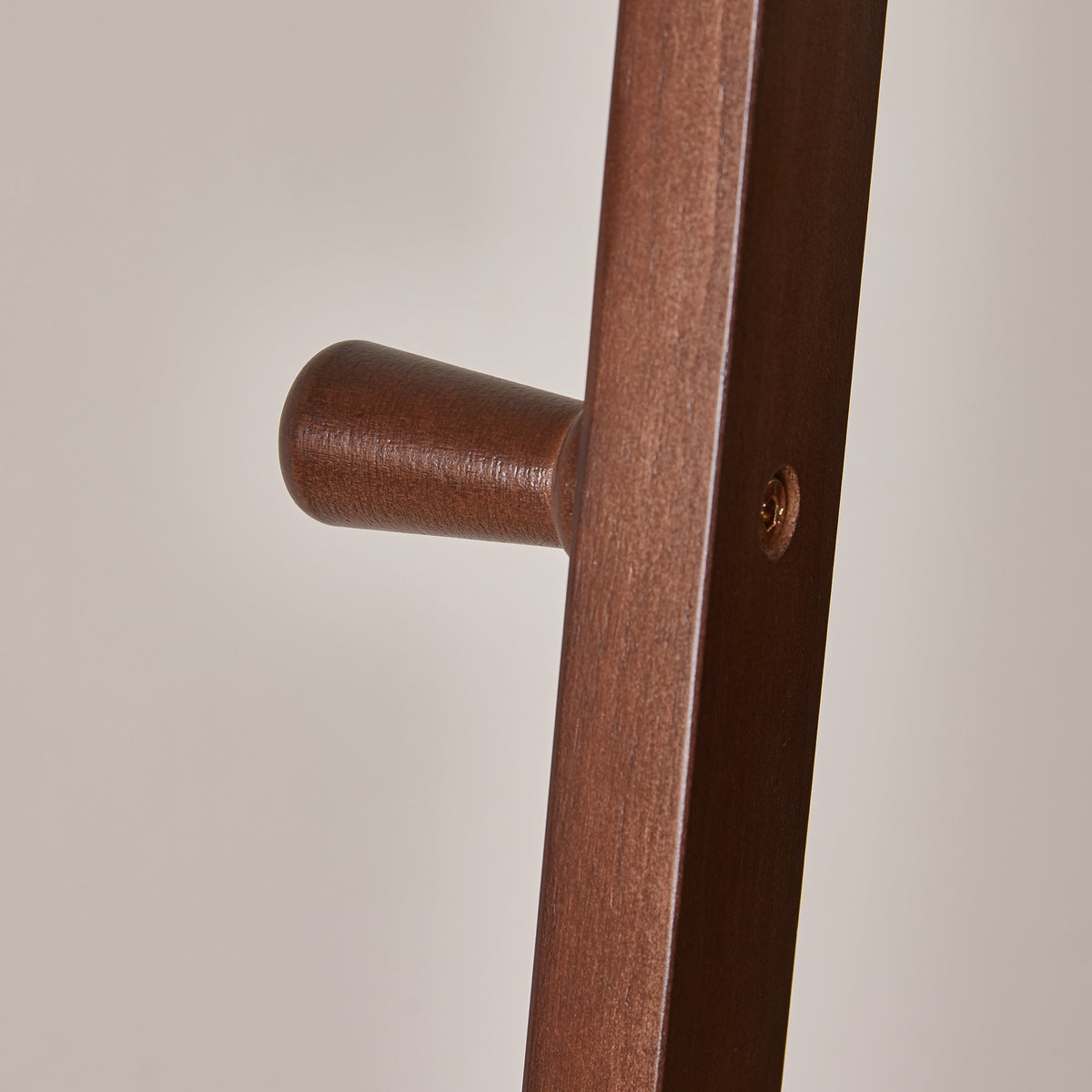 Foldable A-Shaped Solid Pine Clothes Rack with Shelf and Hooks