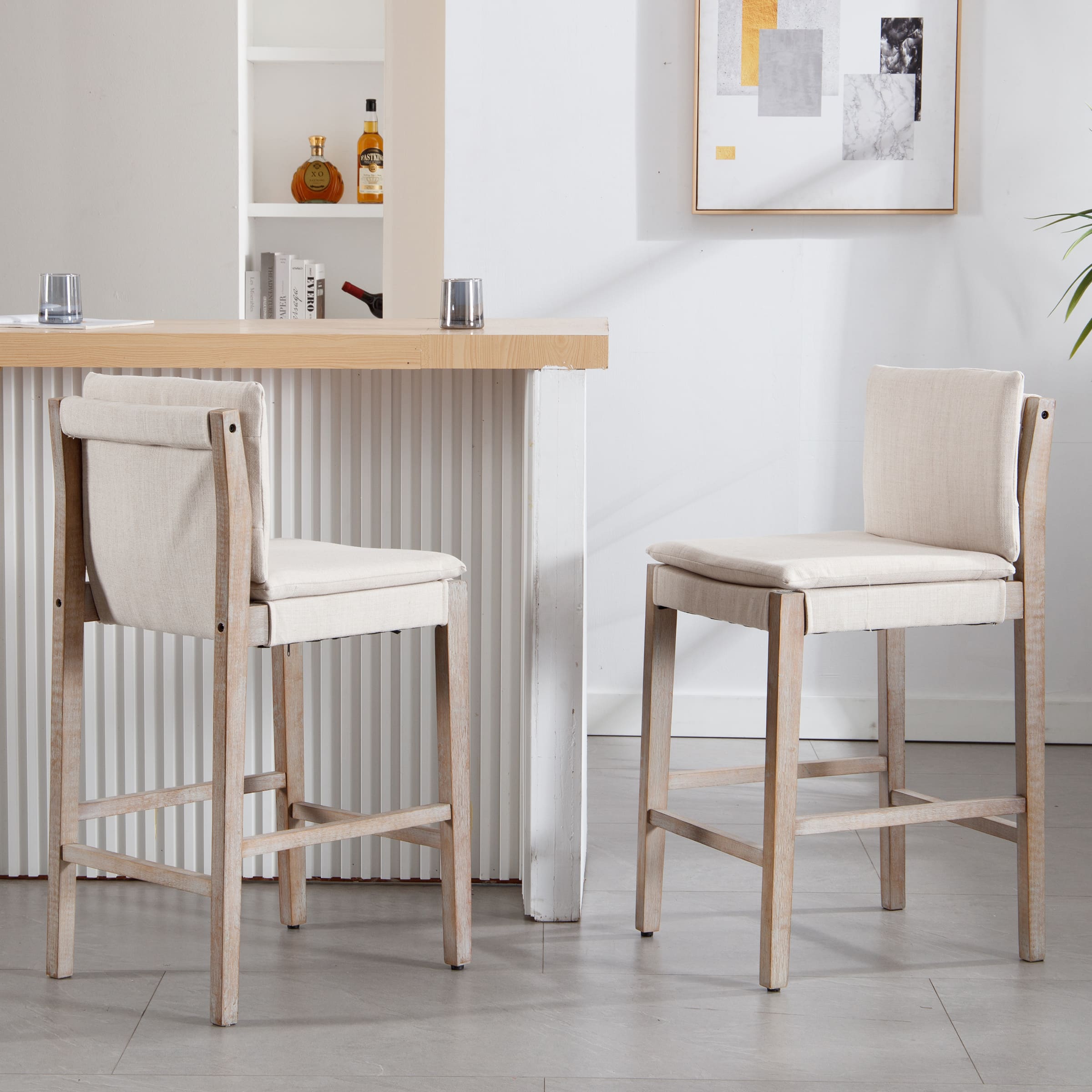 Janoray 26"H Farmhouse Counter Stools Set of 2 - 5818CS