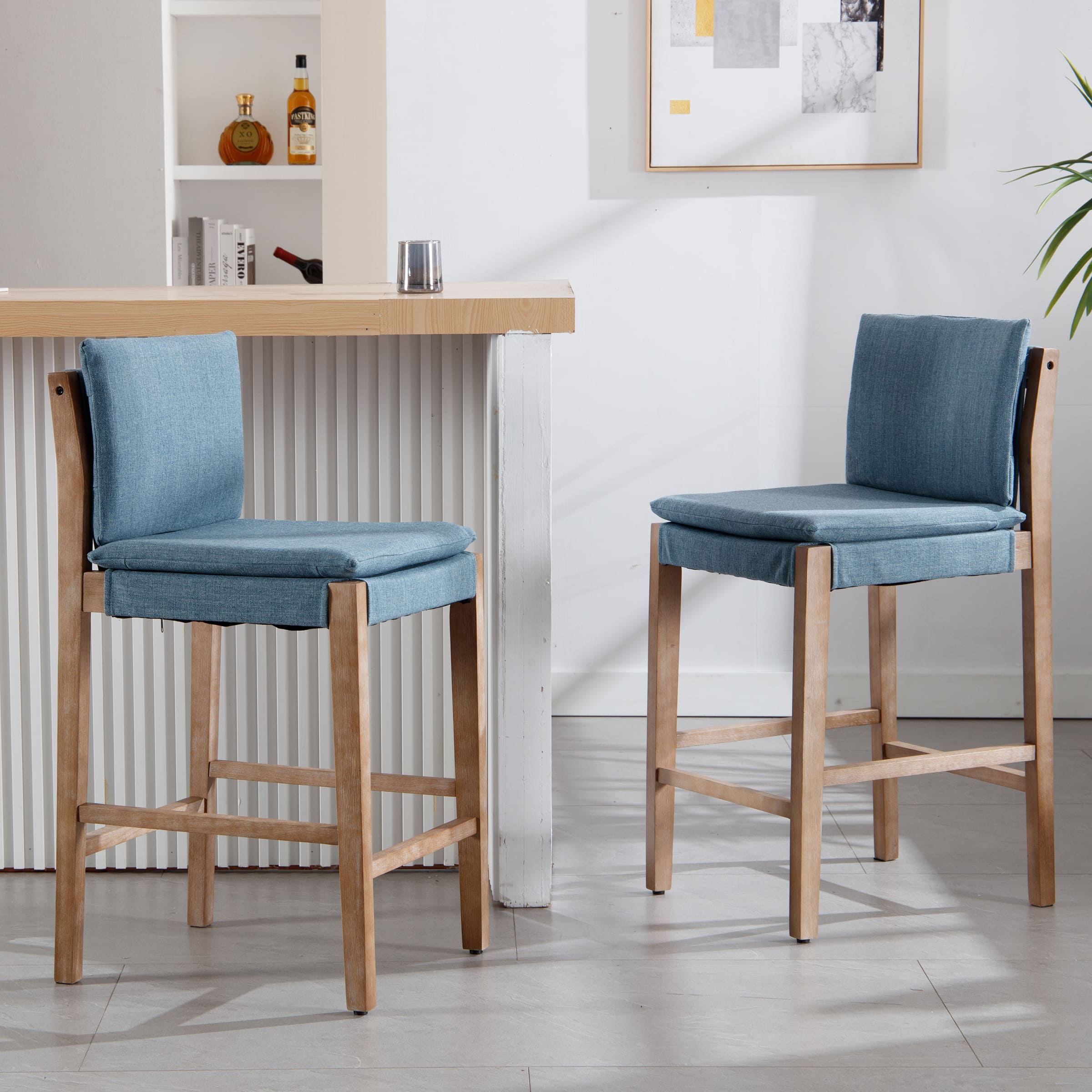 Janoray 26"H Farmhouse Counter Stools Set of 2 - 5818CS