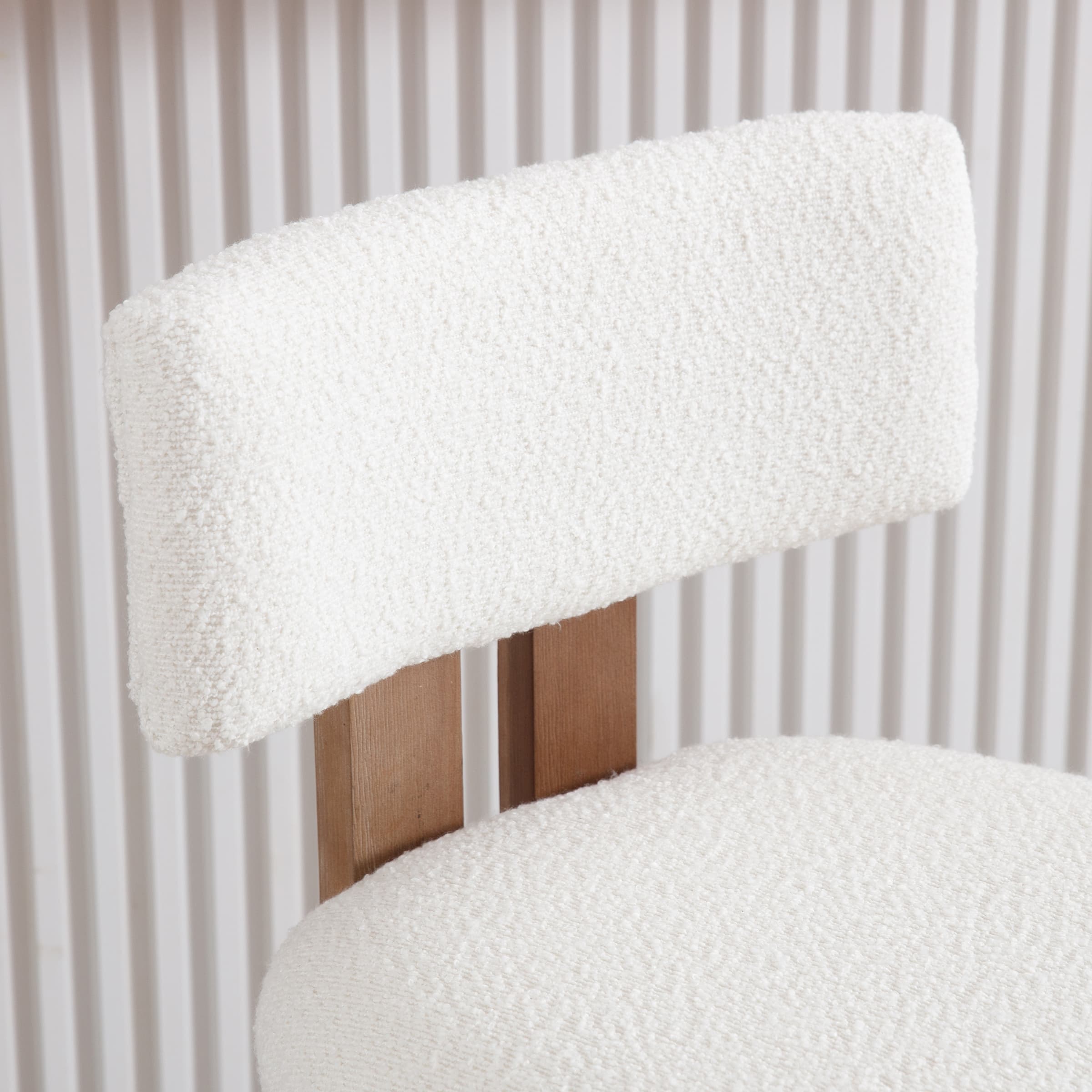 Beige cushion backrest close-up