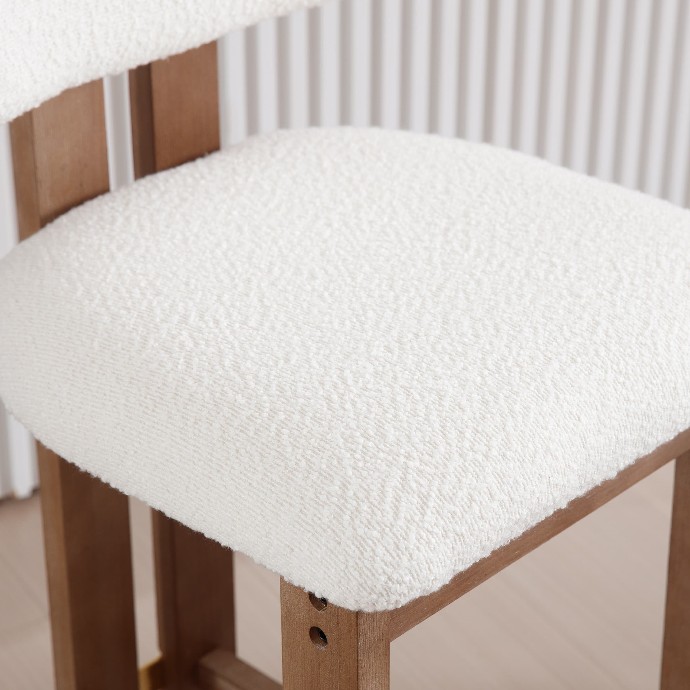 Beige upholstery texture close-up