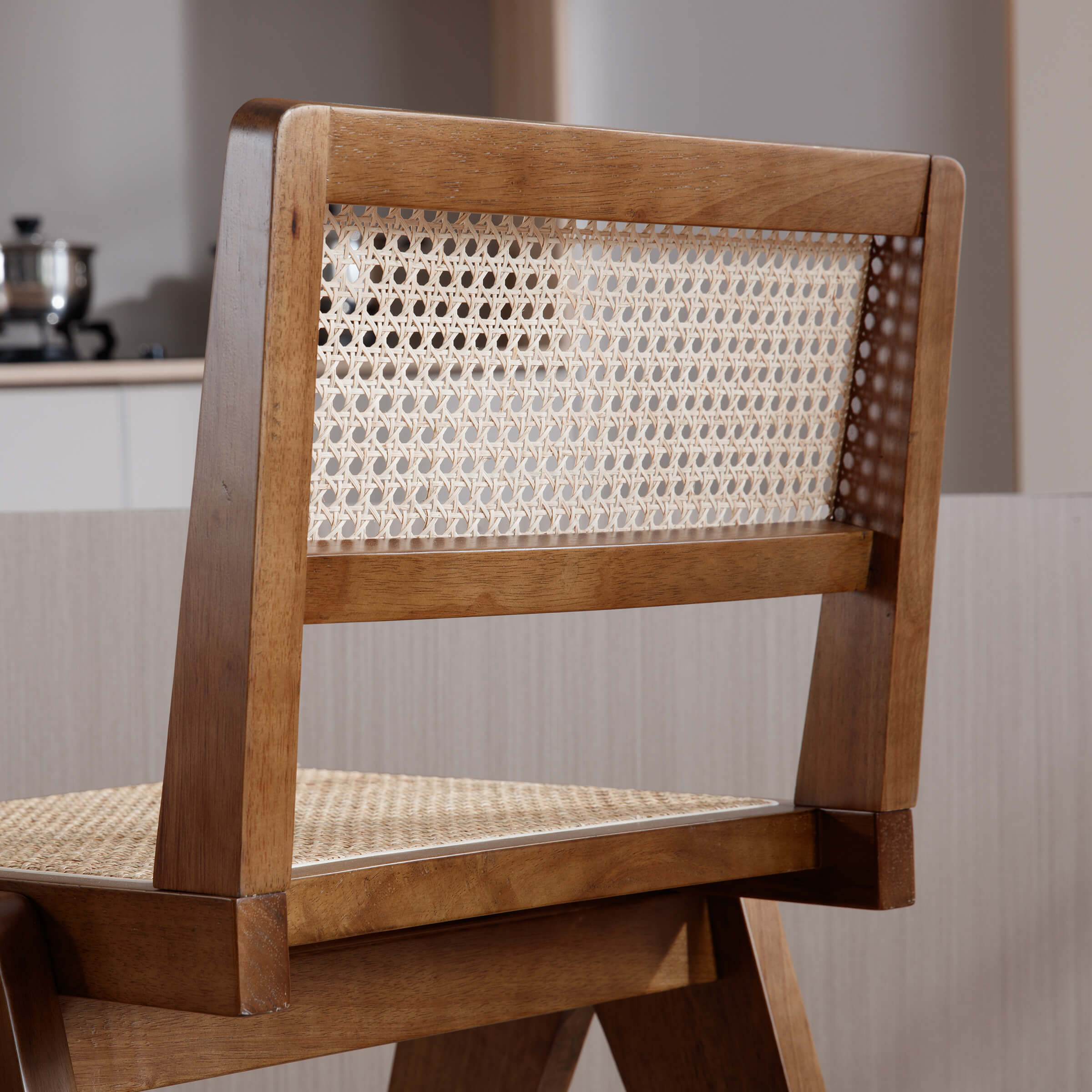 Janoray 26" Rattan Back Wood Counte Stools Set of 2 - 5760CS