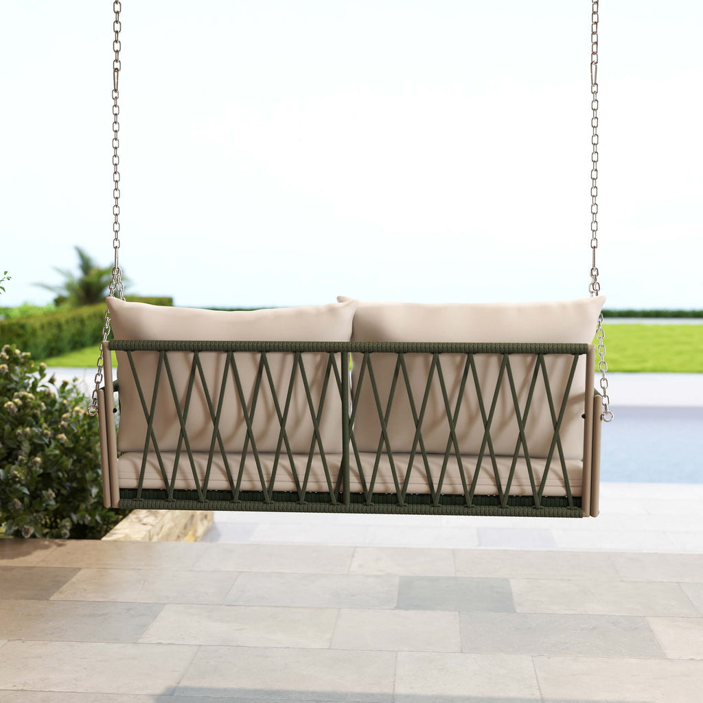 Janoray 2 Person Modern Patio Hanging Swing - 20702HS