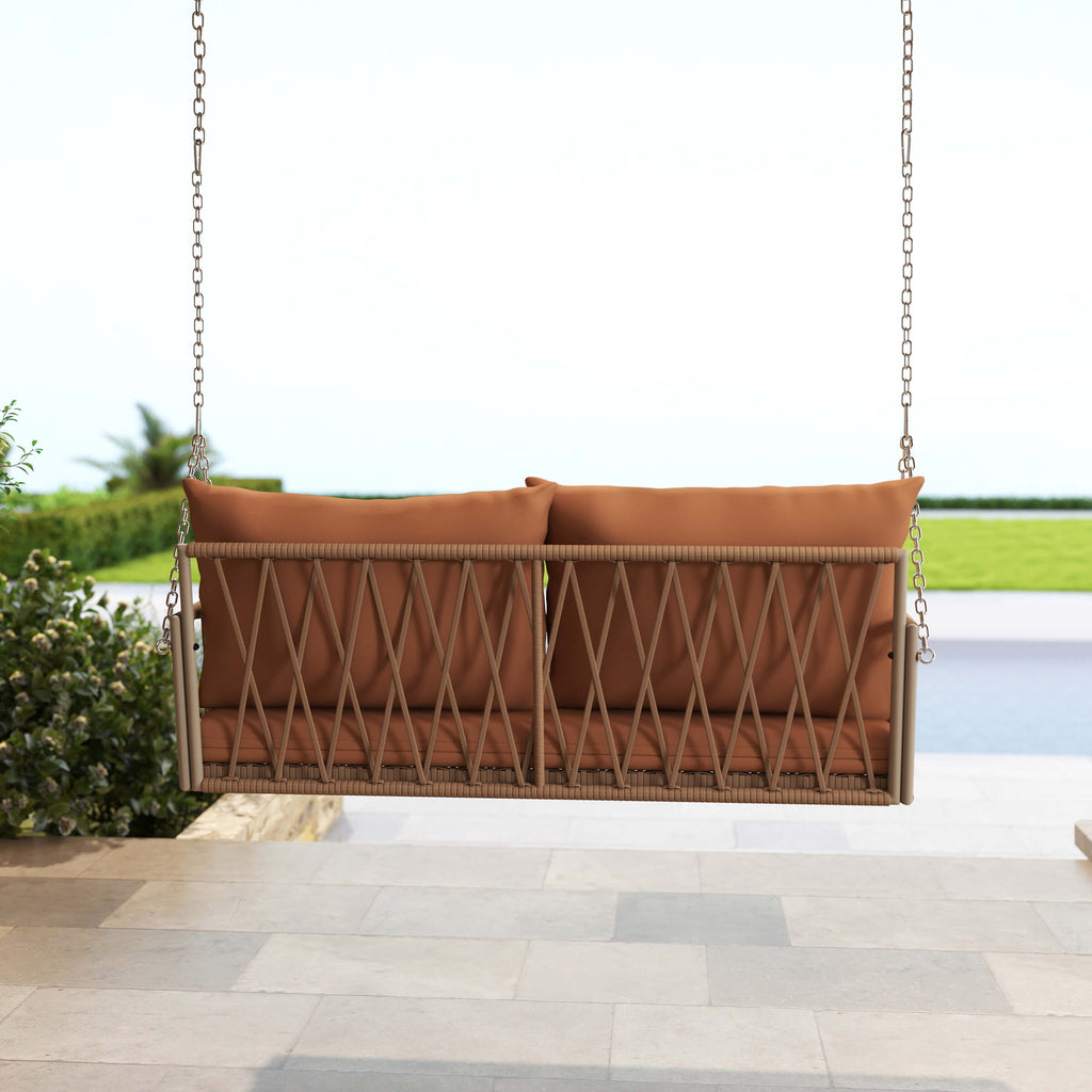 Janoray 2 Person Modern Patio Hanging Swing - 20702HS