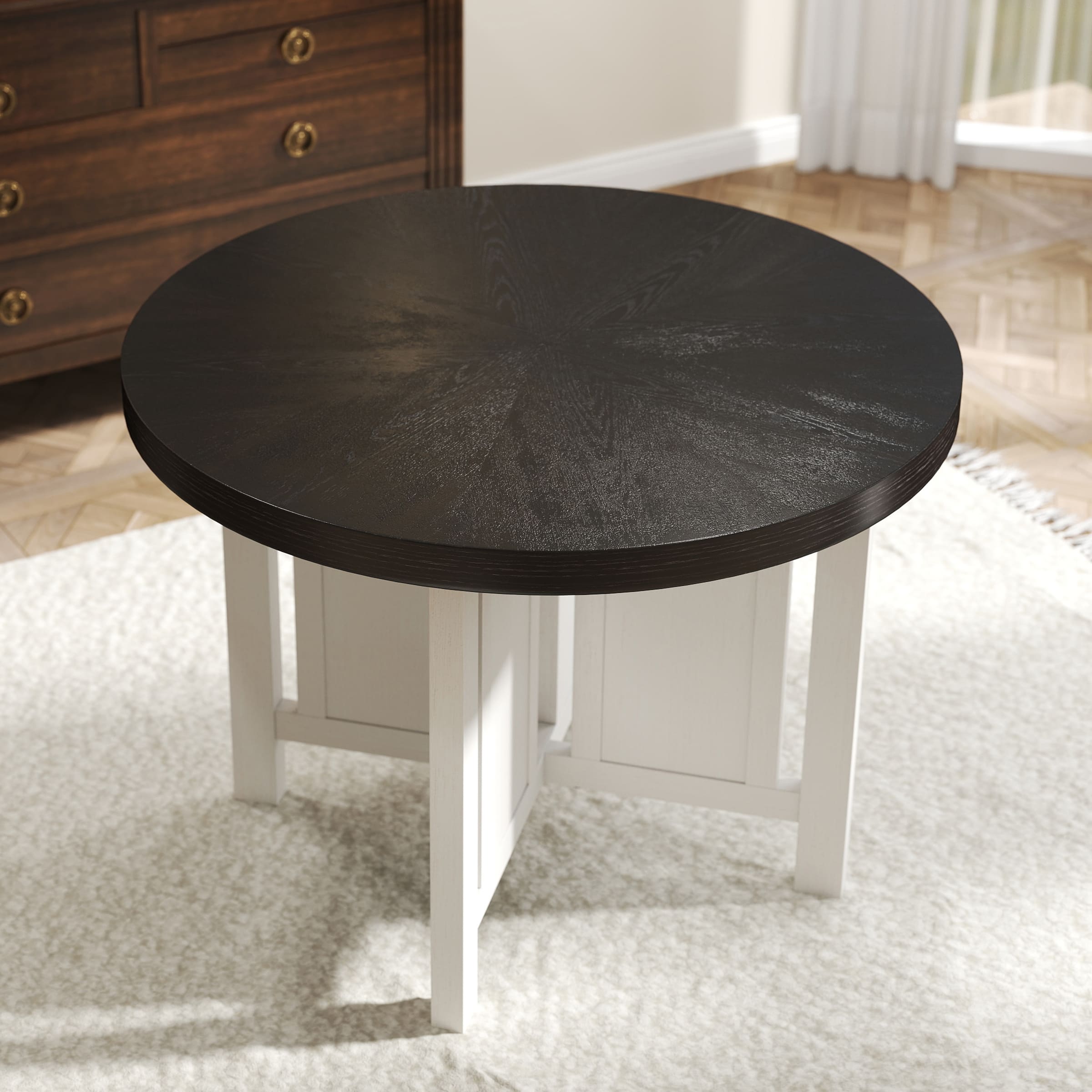 Janoray 42" Farmhouse Round Dining Table - 0322DT