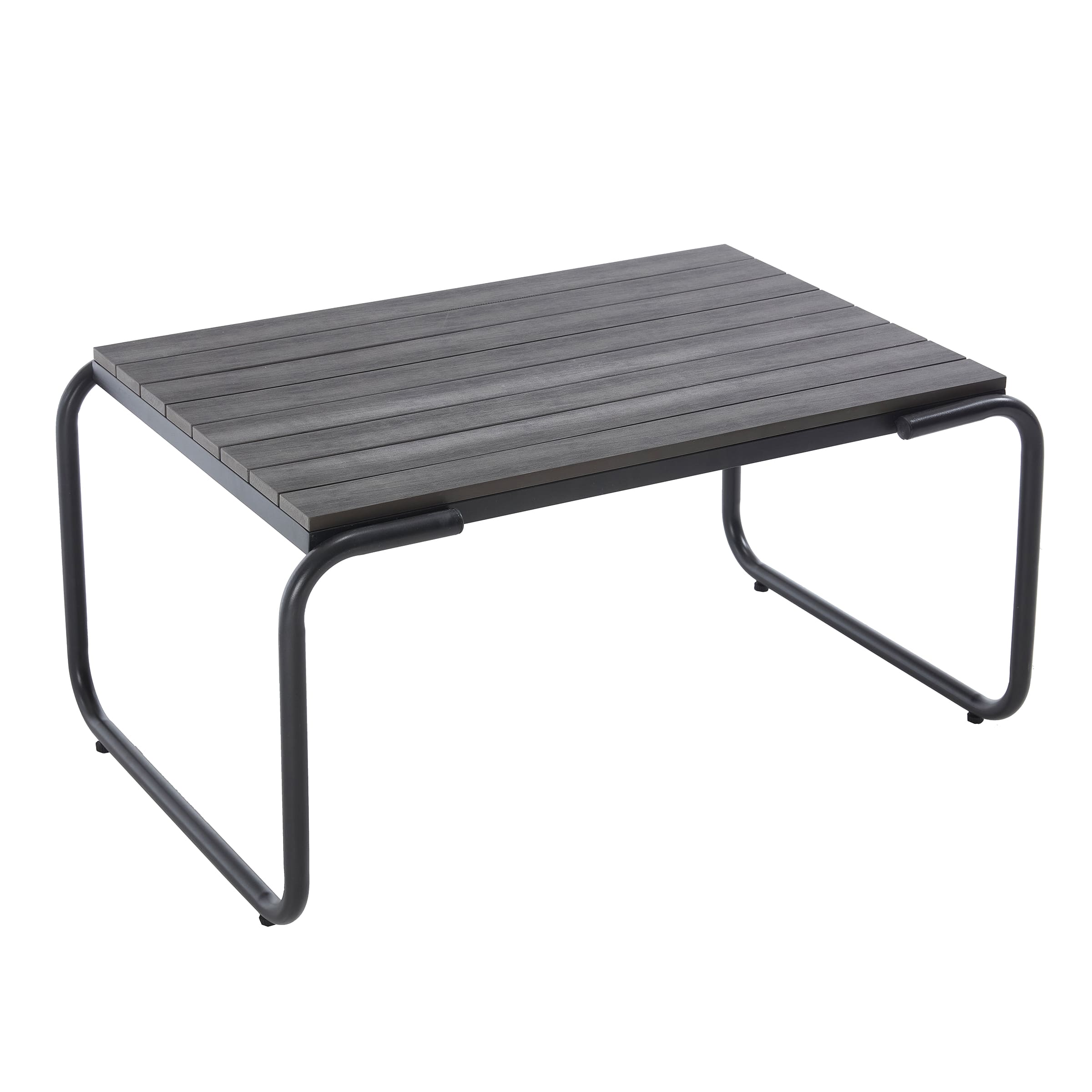 Slatted wood table top