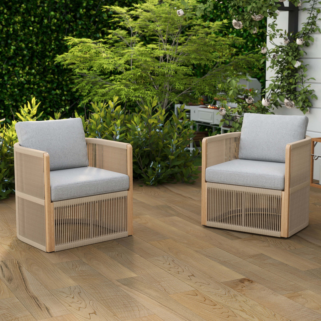 Janoray Woven Rope Outdoor Armchair Set of 2 - 1621AC